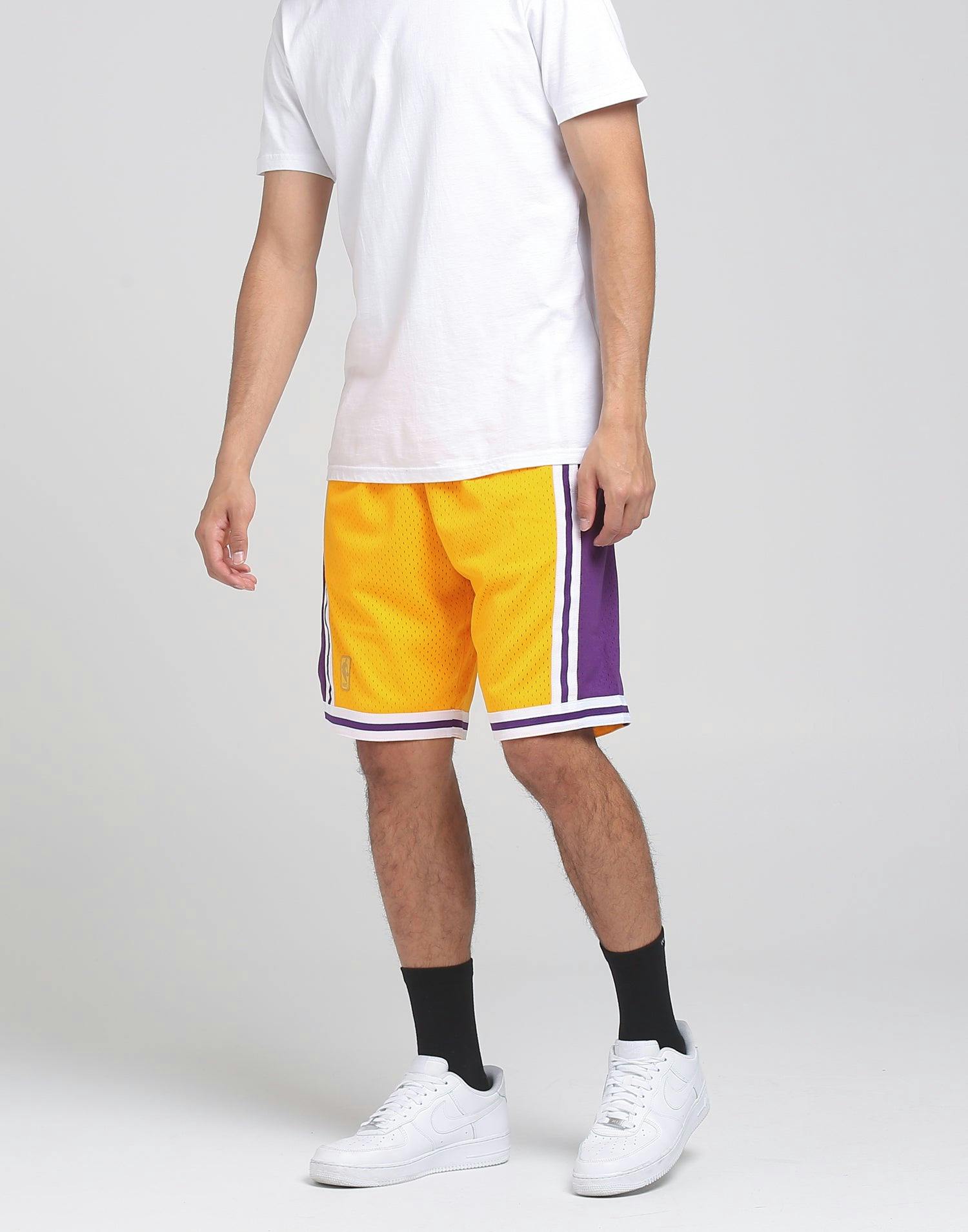 Mitchell Ness Los Angeles Lakers 96 97 Nba Swingman Shorts Yellow Culture Kings Us
