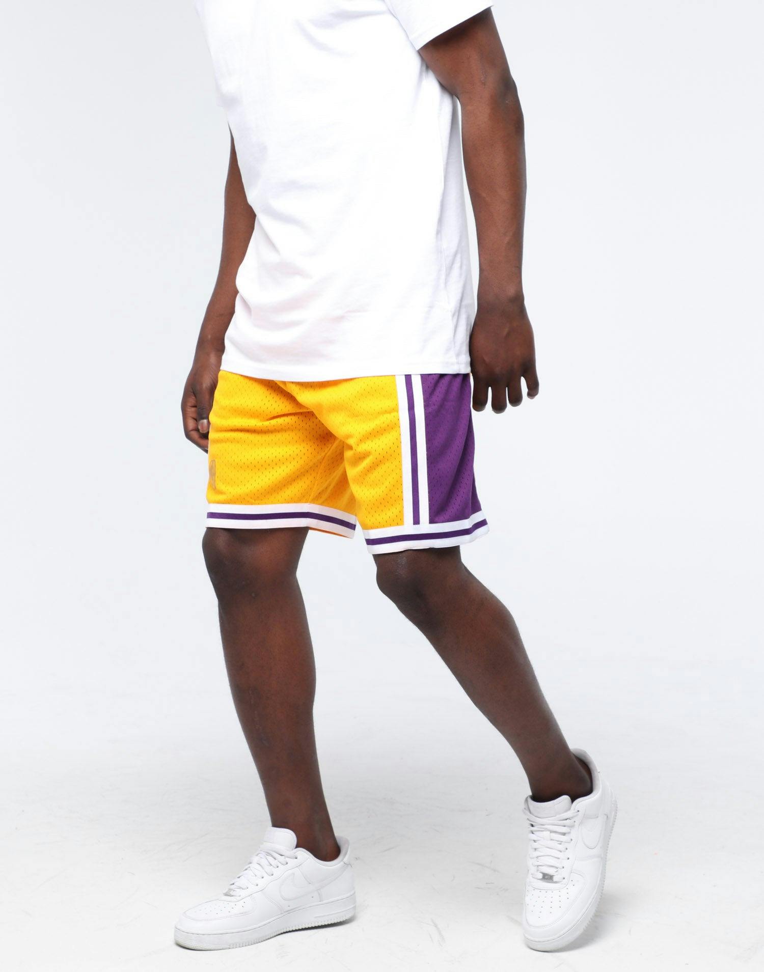 Mitchell Ness Los Angeles Lakers 96 97 Nba Swingman Shorts Yellow Culture Kings Us