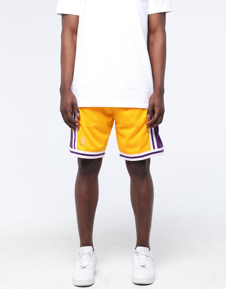 Mitchell Ness Los Angeles Lakers 96 97 Nba Swingman Shorts Yellow Culture Kings Us