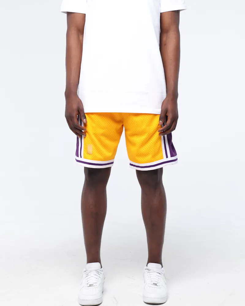 Mitchell Ness Los Angeles Lakers 96 97 Nba Swingman Shorts Yellow Culture Kings Us