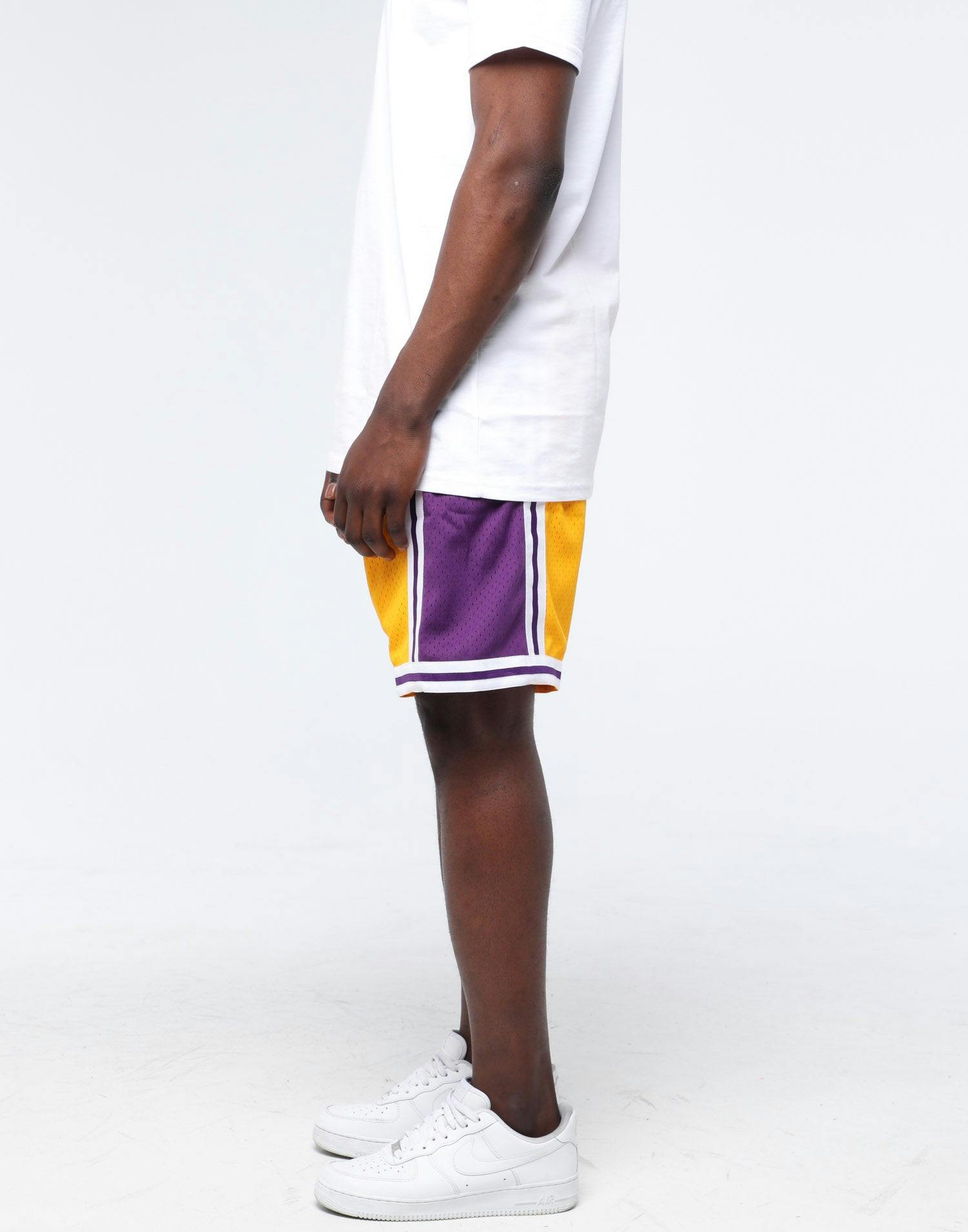 Mitchell Ness Los Angeles Lakers 96 97 Nba Swingman Shorts Yellow Culture Kings Us
