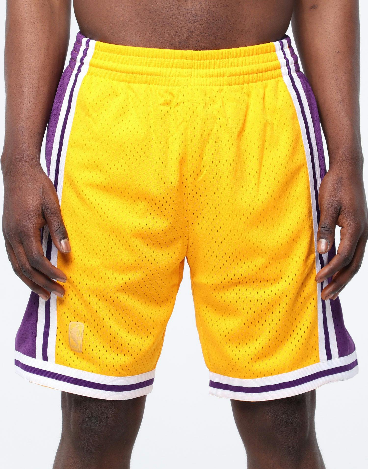 Mitchell Ness Los Angeles Lakers 96 97 Nba Swingman Shorts Yellow Culture Kings Us