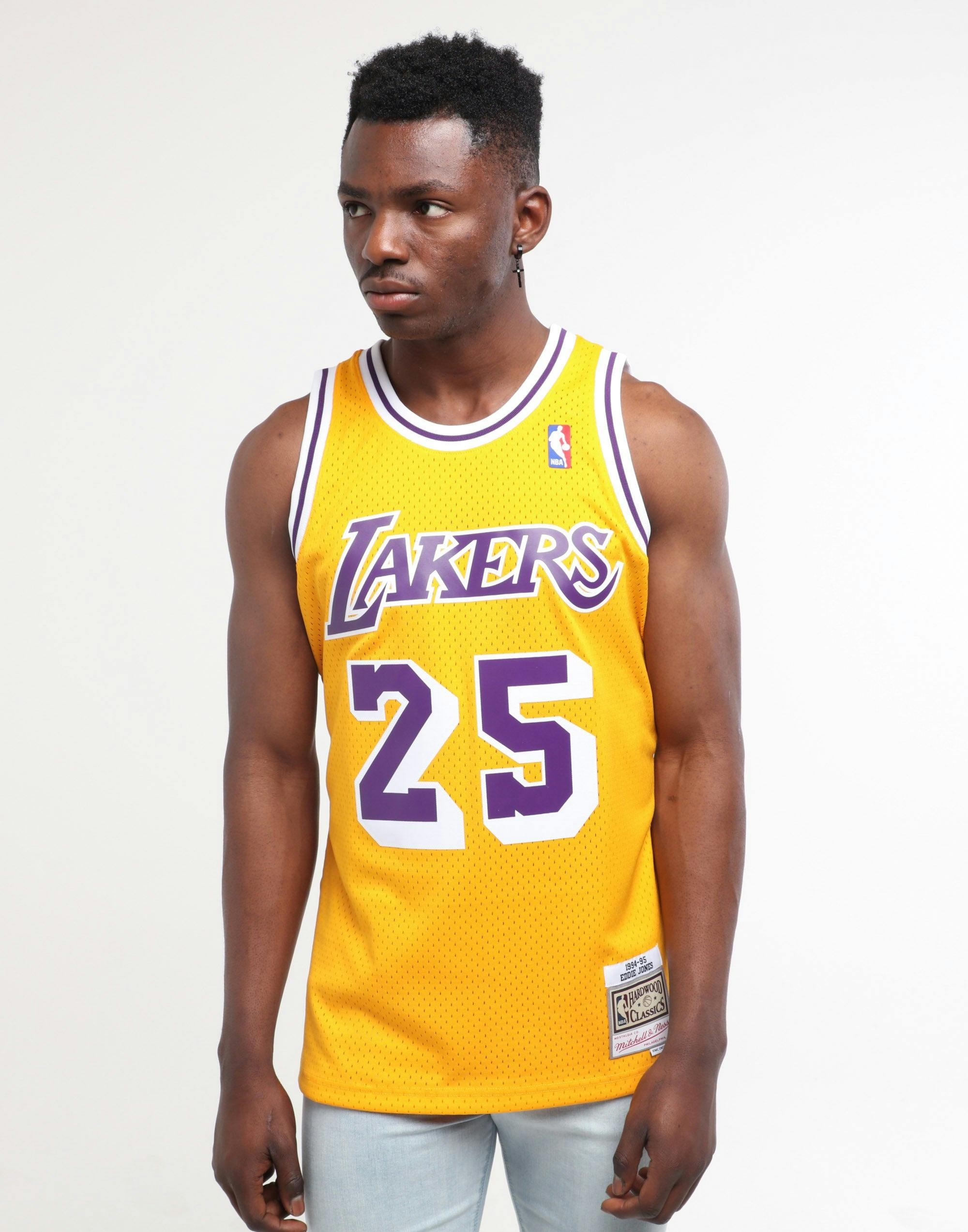 Mitchell Ness Los Angeles Lakers Eddie Jones 25 Swingman Jersey Yellow Culture Kings Us