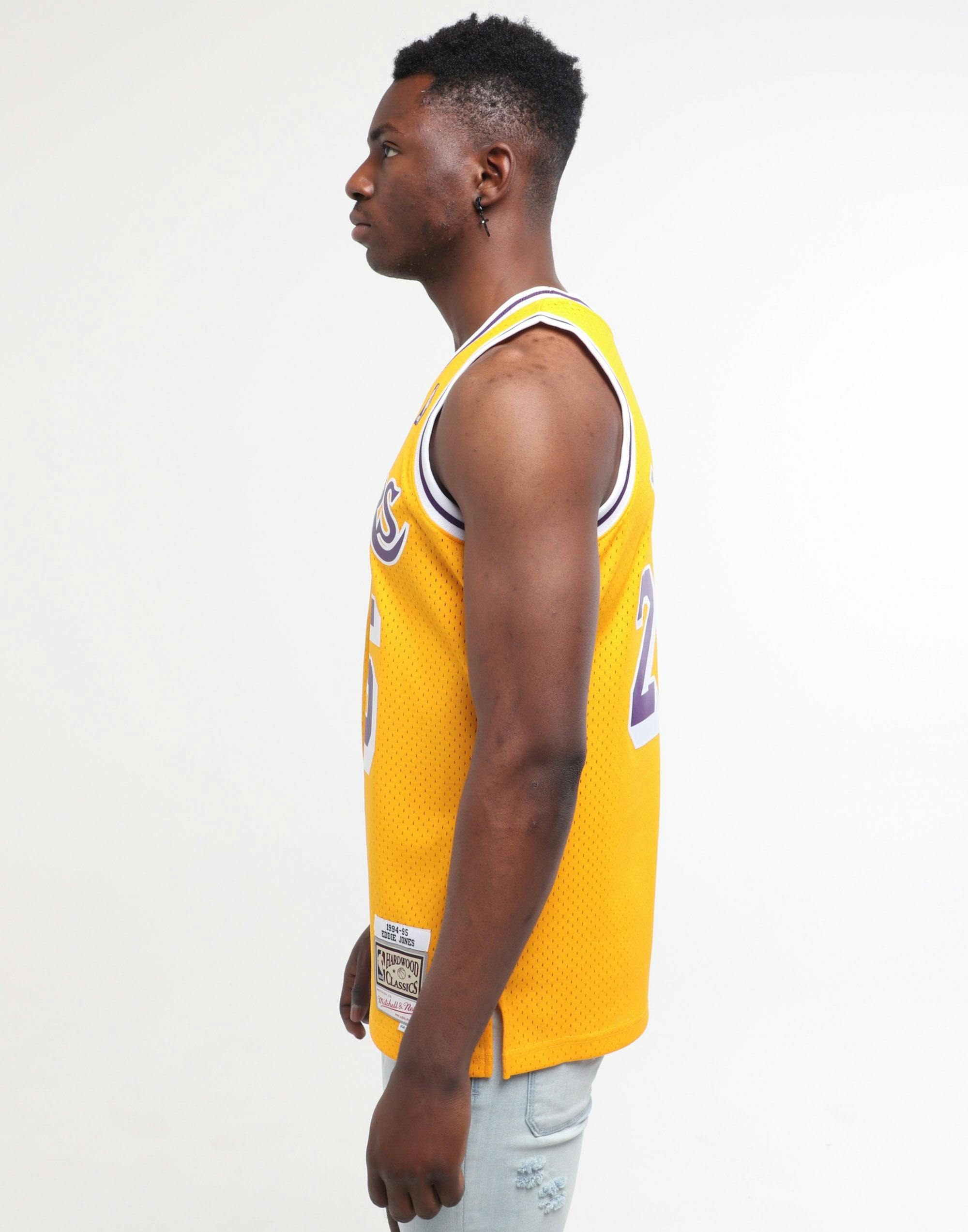 Mitchell Ness Los Angeles Lakers Eddie Jones 25 Swingman Jersey Yellow Culture Kings Us