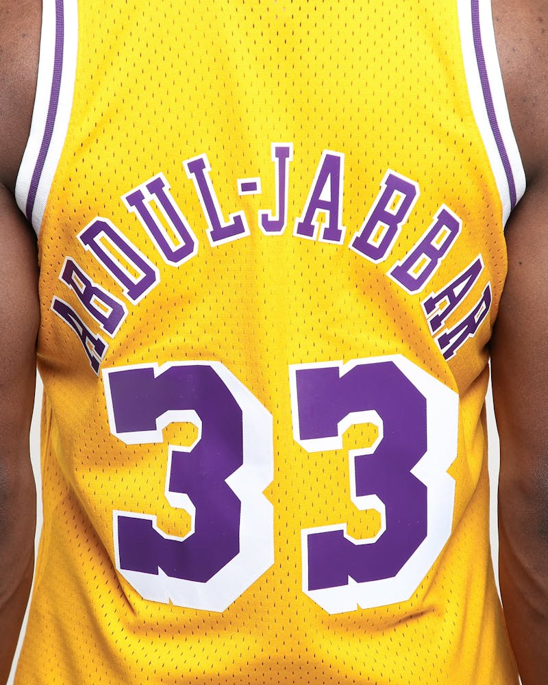 Mitchell Ness Los Angeles Lakers Kareem Abdul Jabbar 33 Swingman Jersey Gold Culture Kings Us