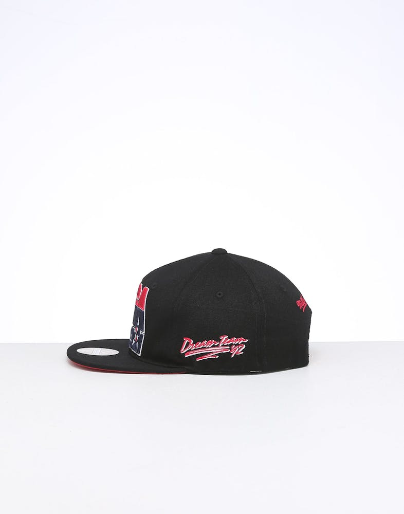 Mitchell Ness Team Usa 1992 Basketball Snapback Black Red