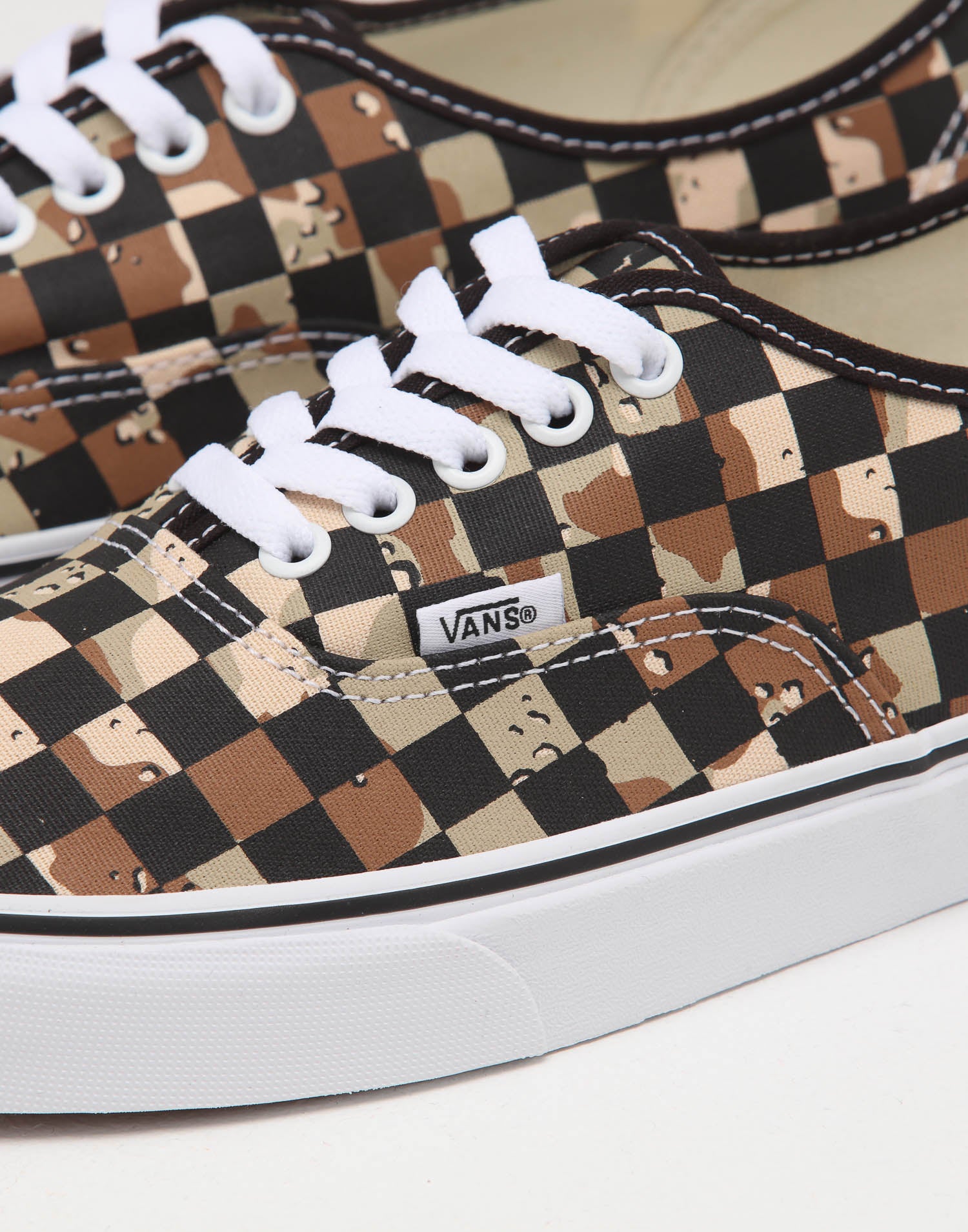 camo checkered vans