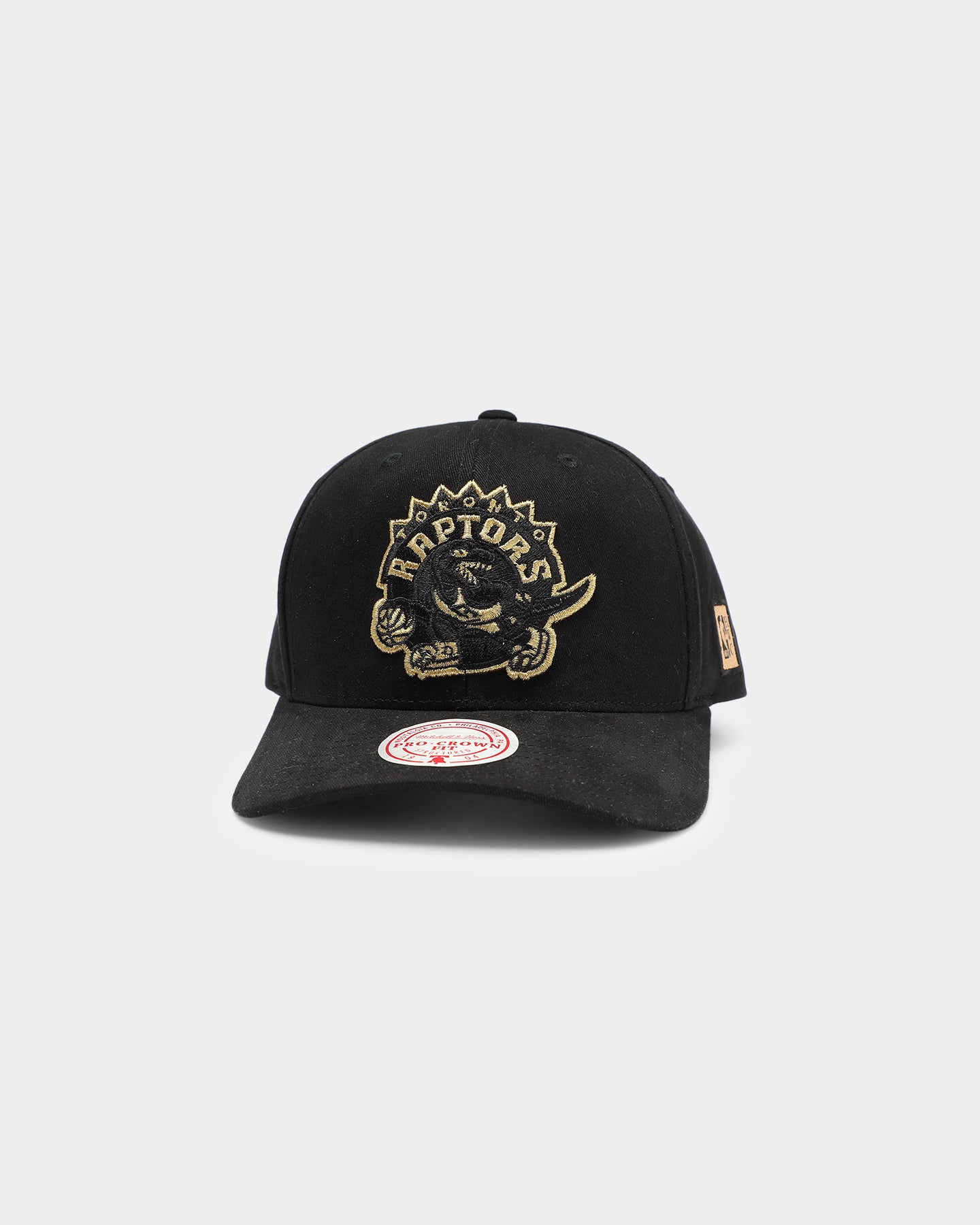 black and gold raptors hat