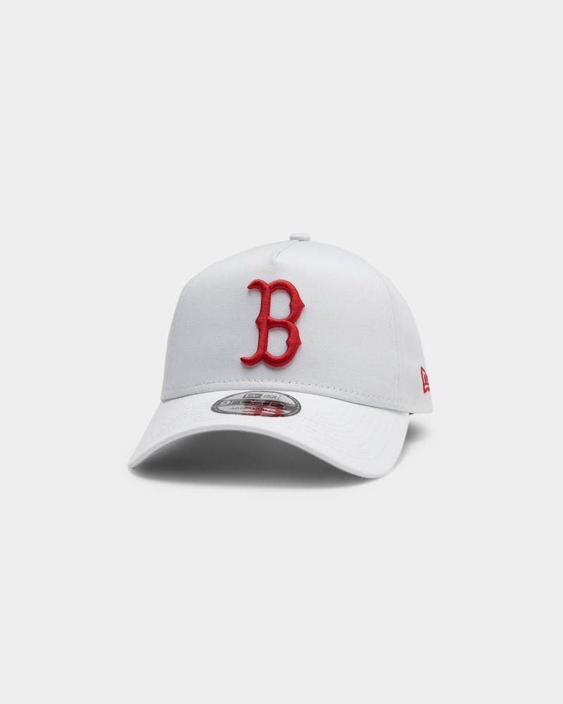 New Era Men S Boston Red Sox 9forty A Frame Grey Uv Snapback White