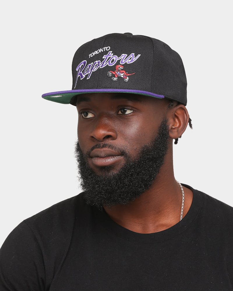 Mitchell & Ness Toronto Raptors 'Team Script 2.0 Hardwood Classics' Fitted Black