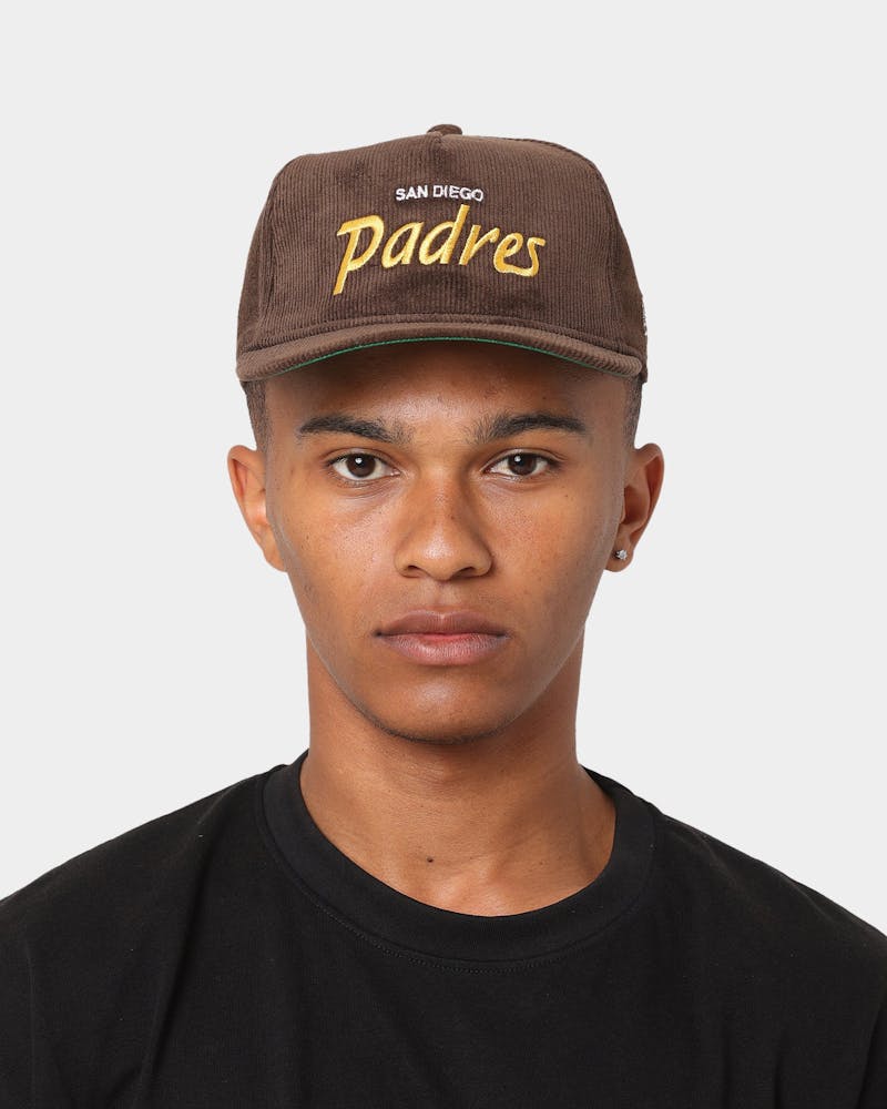 New Era San Diego Padres 'OG Team Coloured Cord' Script Old Golfer Snapback Brown