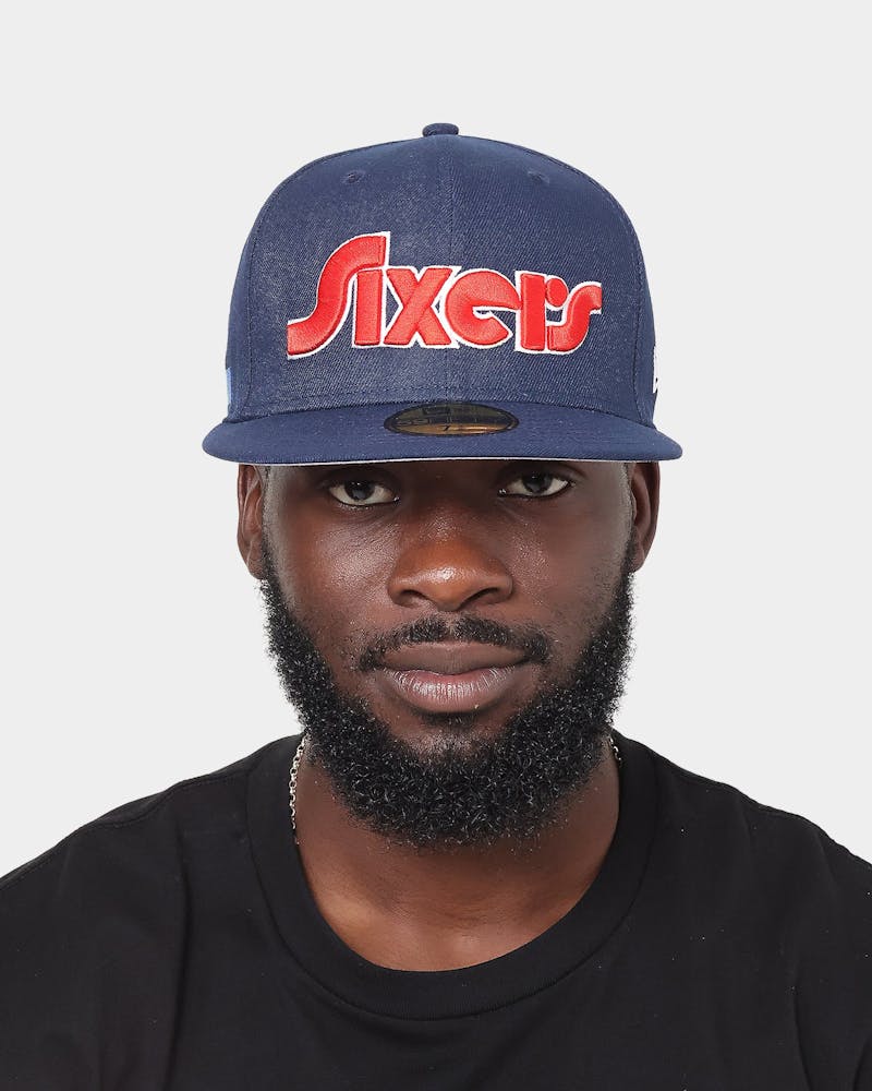 New Era Philadelphia 76Ers 'NBA Authentics City Edition' 59FIFTY Fitted Medium Blue thumbnail - 1