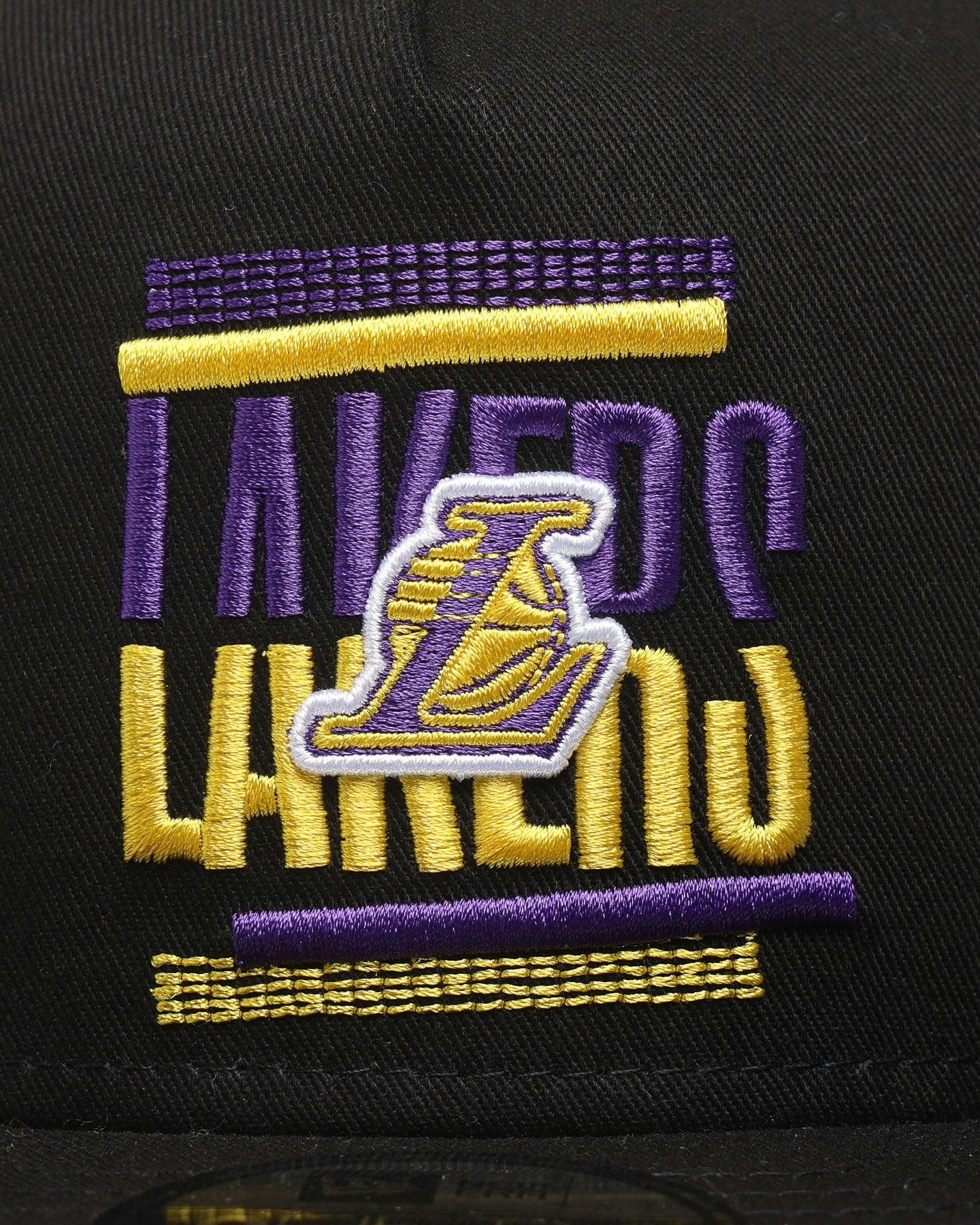 New Era Los Angeles Lakers 'Tilt' 9FIFTY A-Frame Snapback Black/Original Team Colours