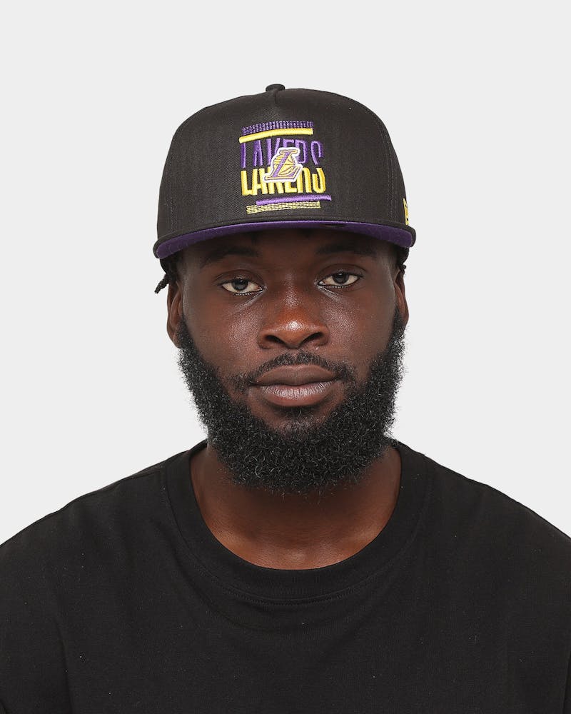 New Era Los Angeles Lakers 'Tilt' 9FIFTY A-Frame Snapback Black/Original Team Colours thumbnail - 7