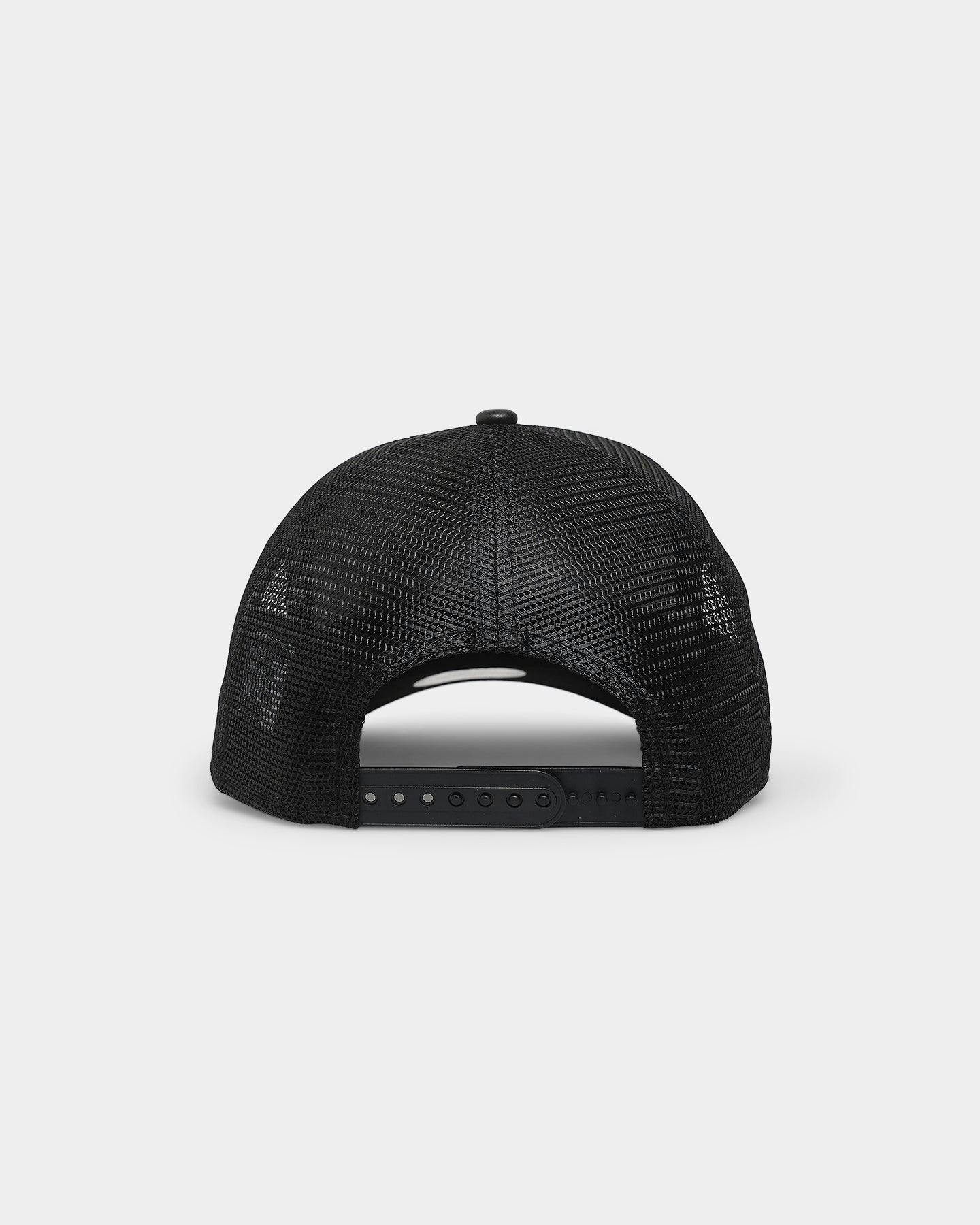 New Era Los Angeles Dodgers 'PU Leather' 9FORTY A-Frame Trucker Snapback Black Leather