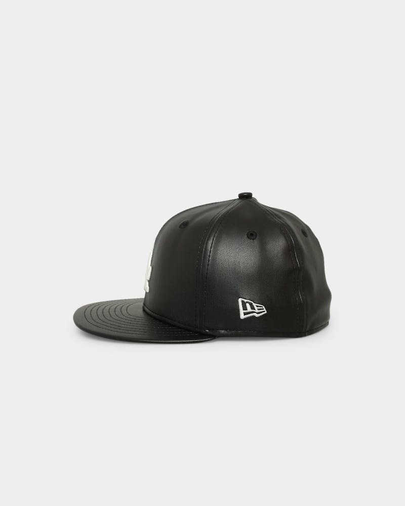New Era Los Angeles Dodgers 'Core PU Leather' 59FIFTY Fitted Black/White