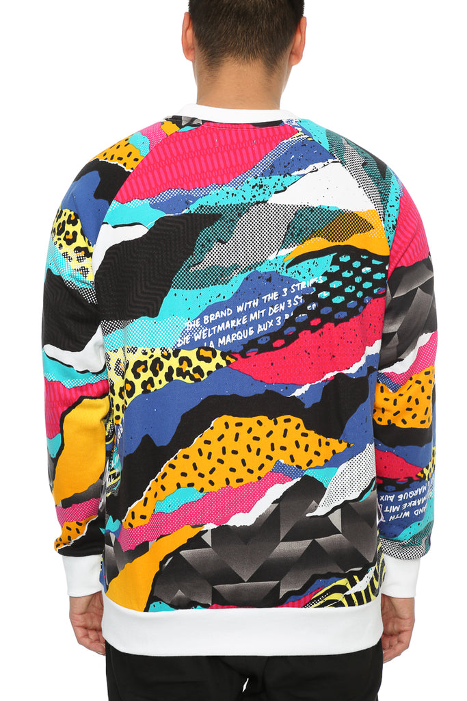 adidas Originals Trefoil Crew Sweatshirt All Over Print adidas Originals Trefoil Crew Sweatshirt All Over Print