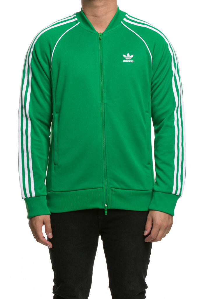 green adidas sst track jacket