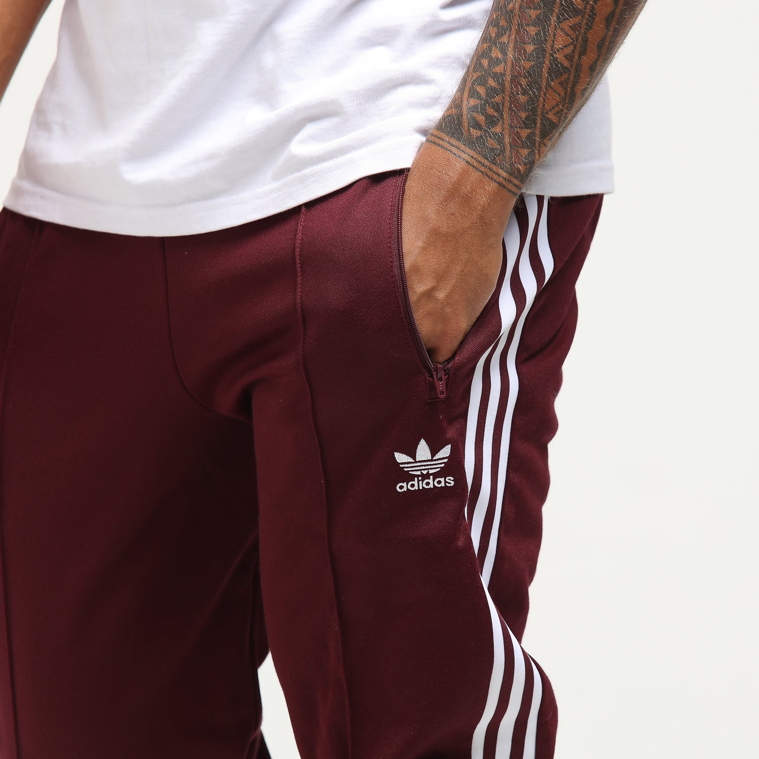 adidas beckenbauer maroon