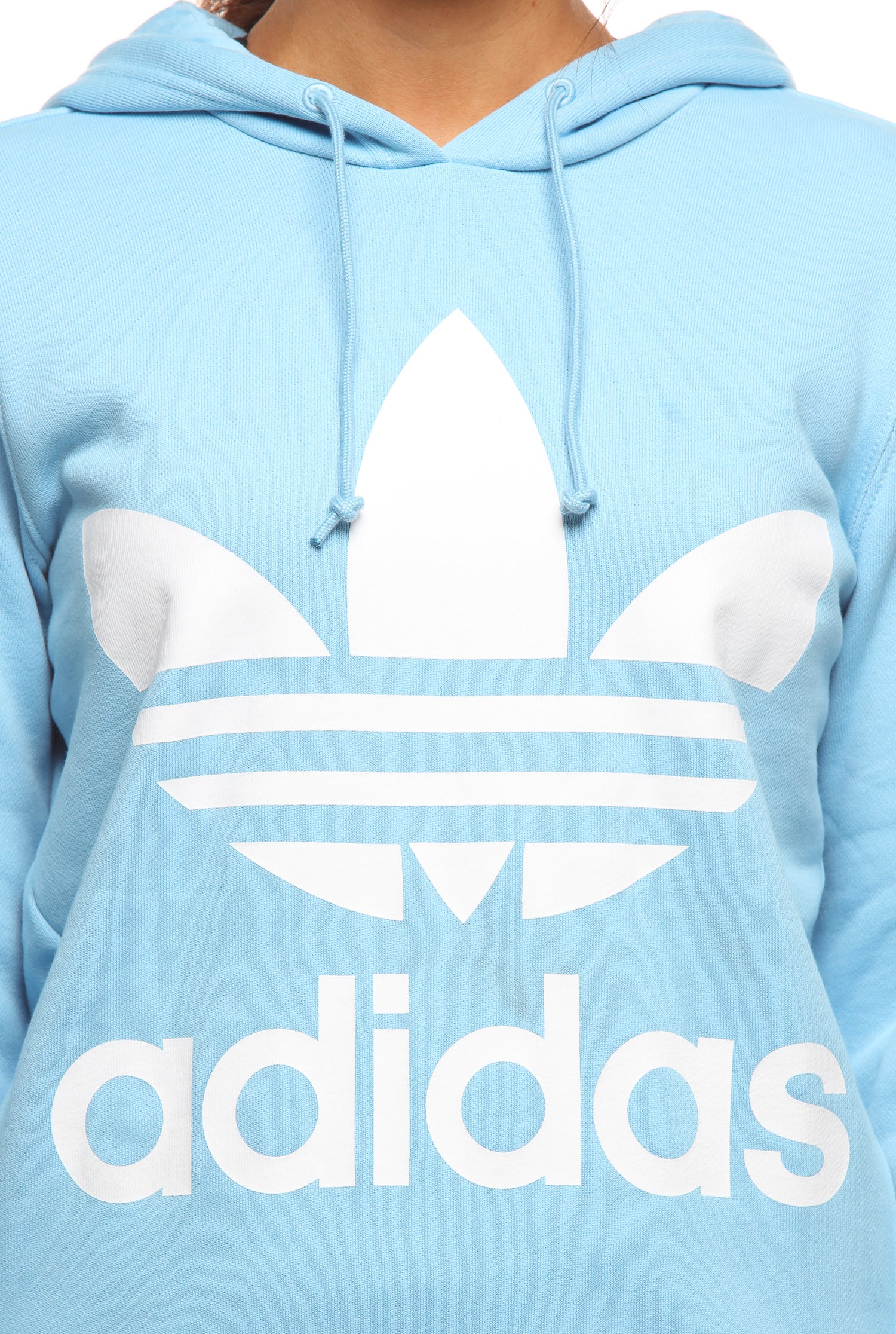 light blue adidas hoodie womens