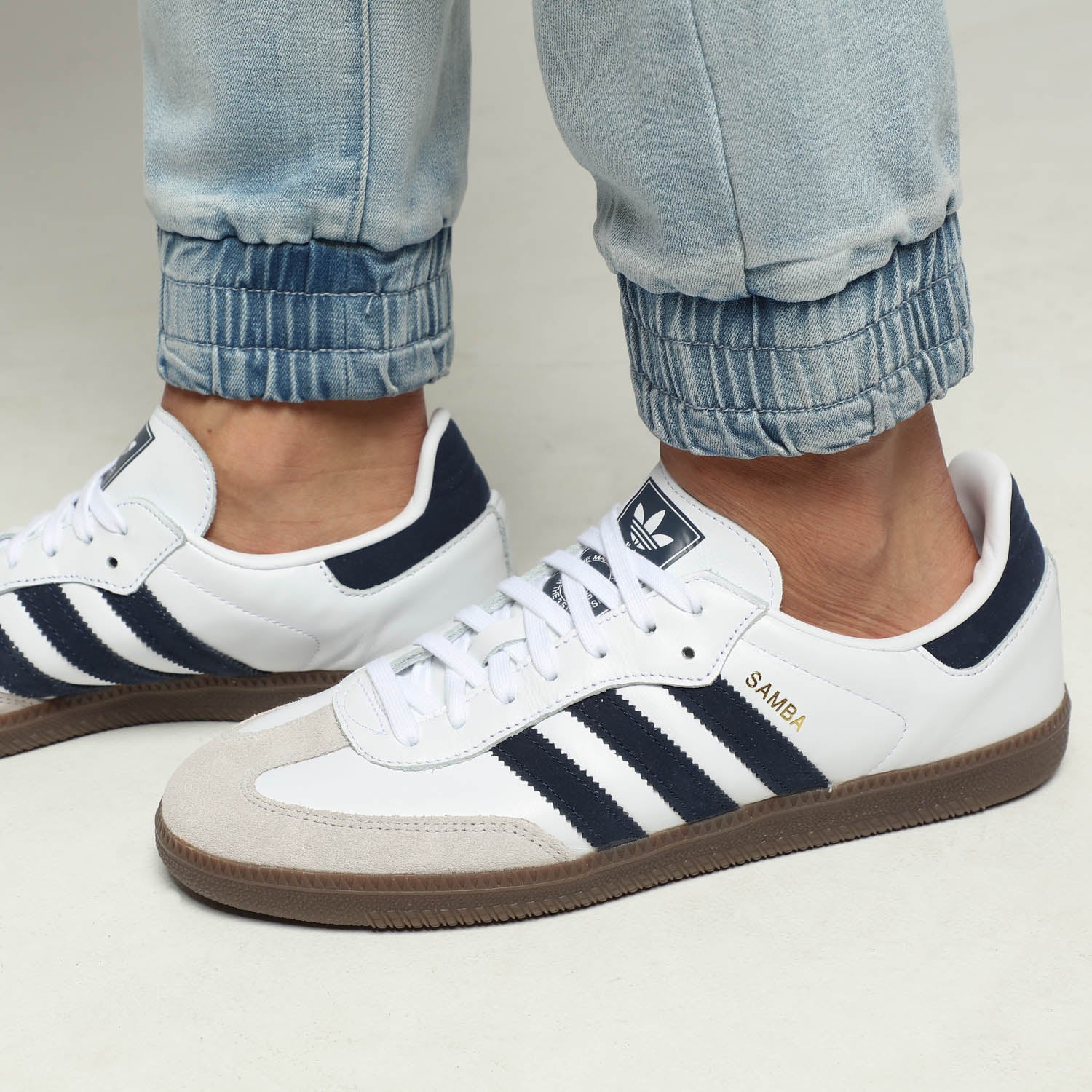 adidas samba og white navy