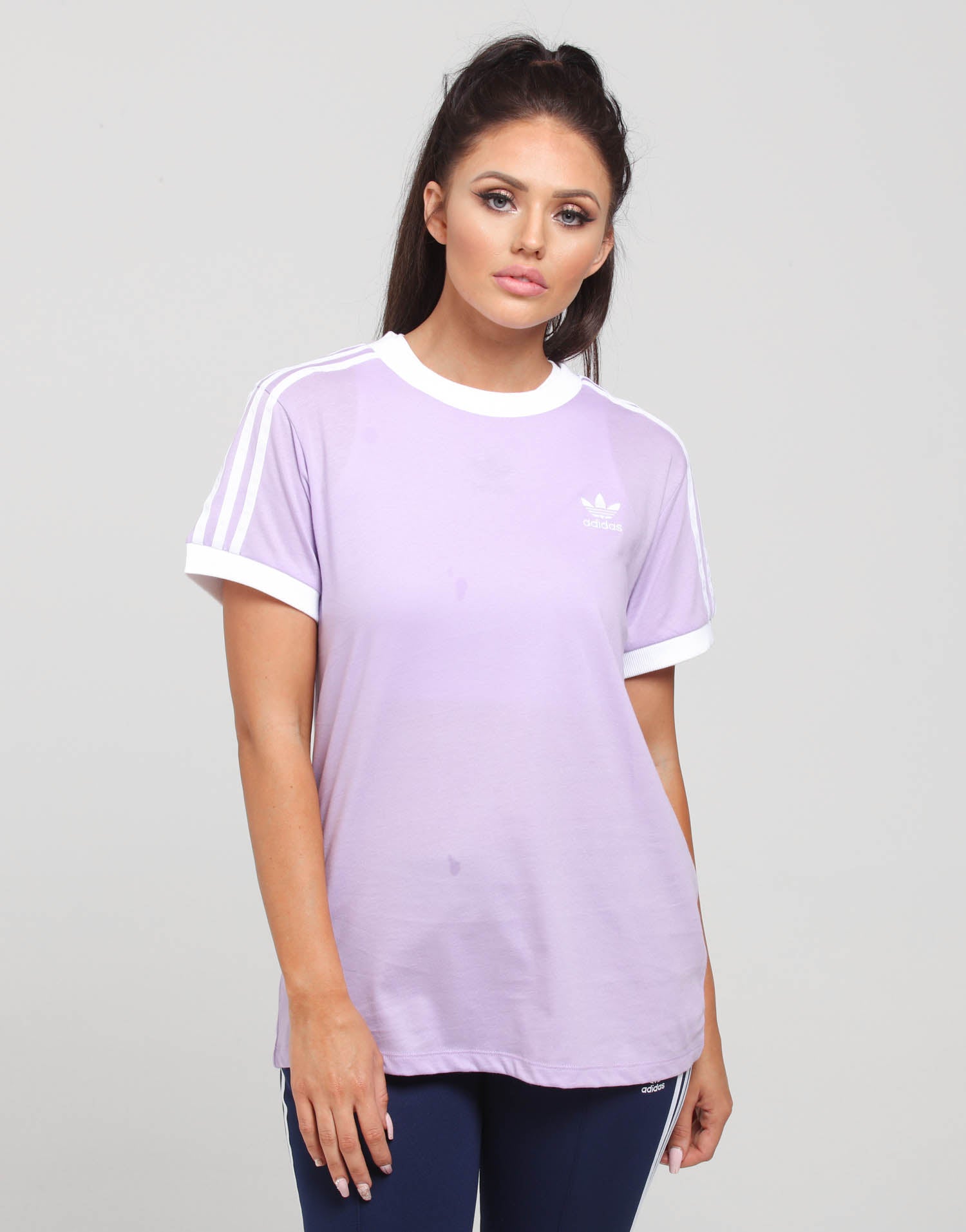 adidas lilac t shirt