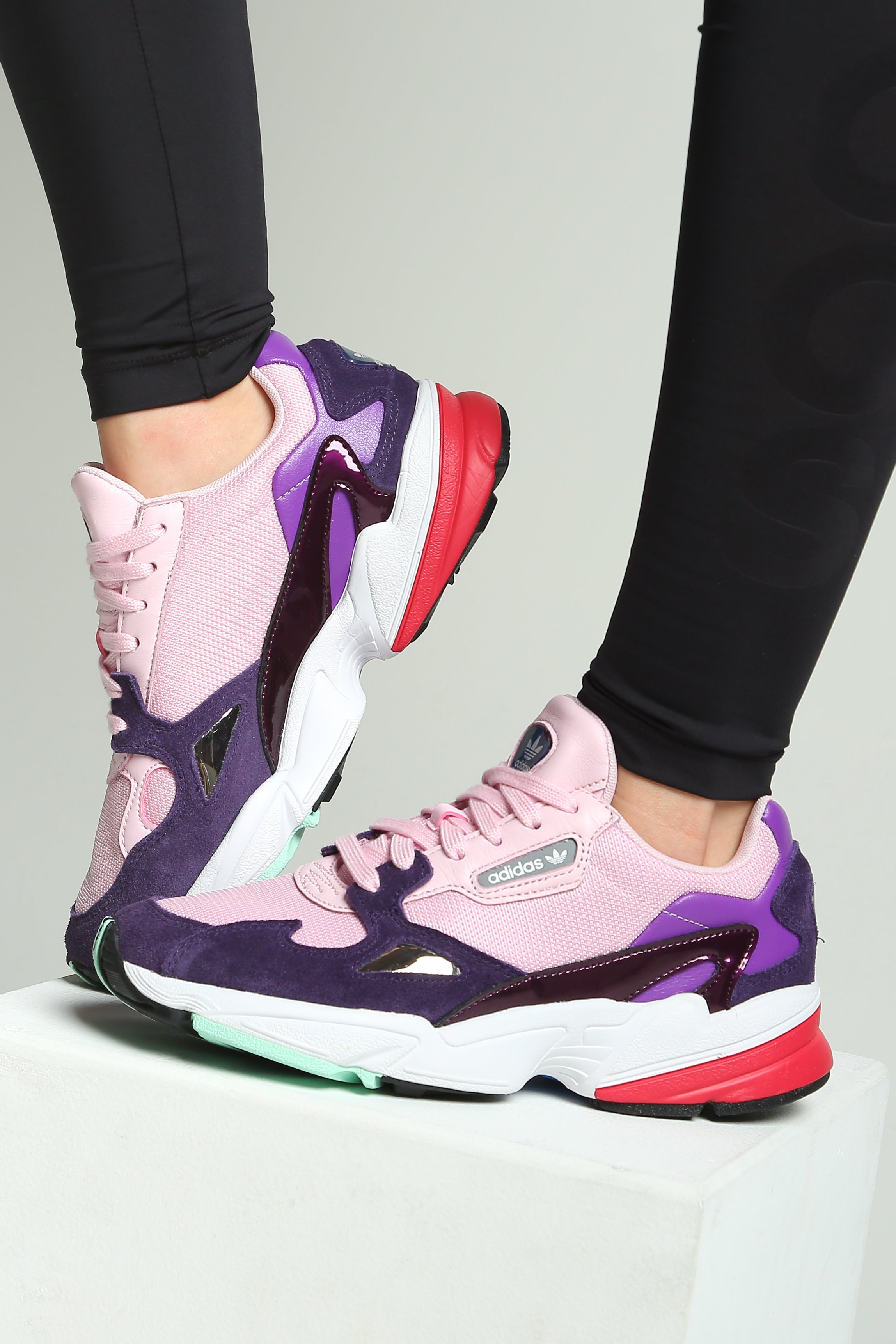 adidas falcon purple pink