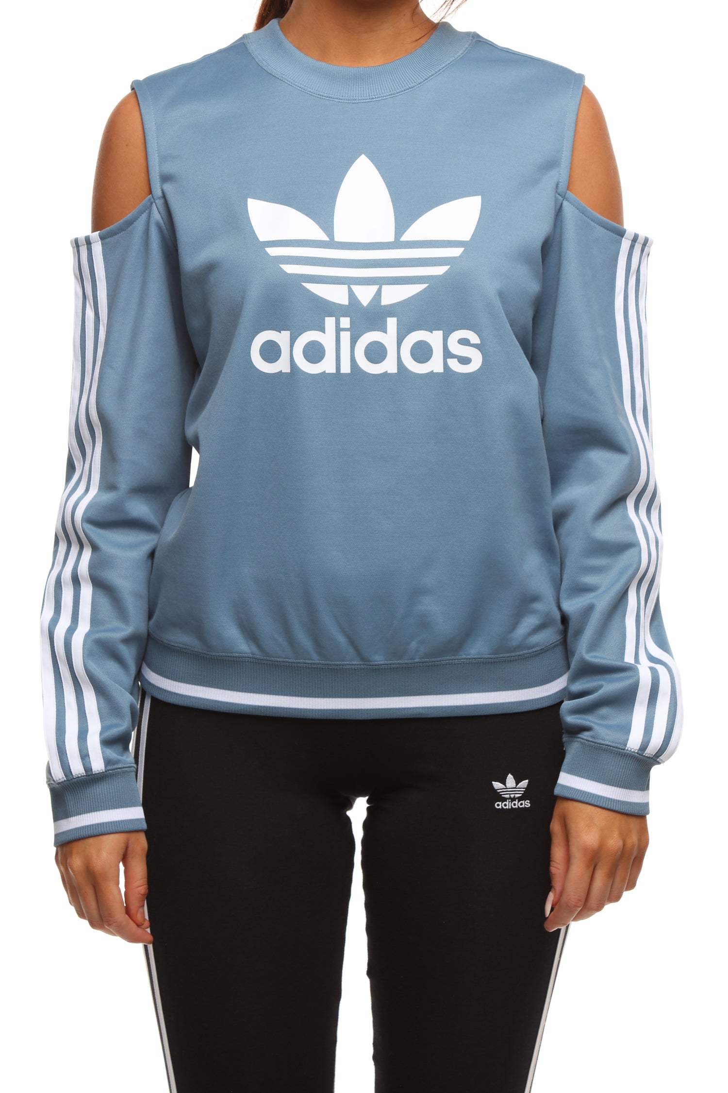 adidas cutout sweater white