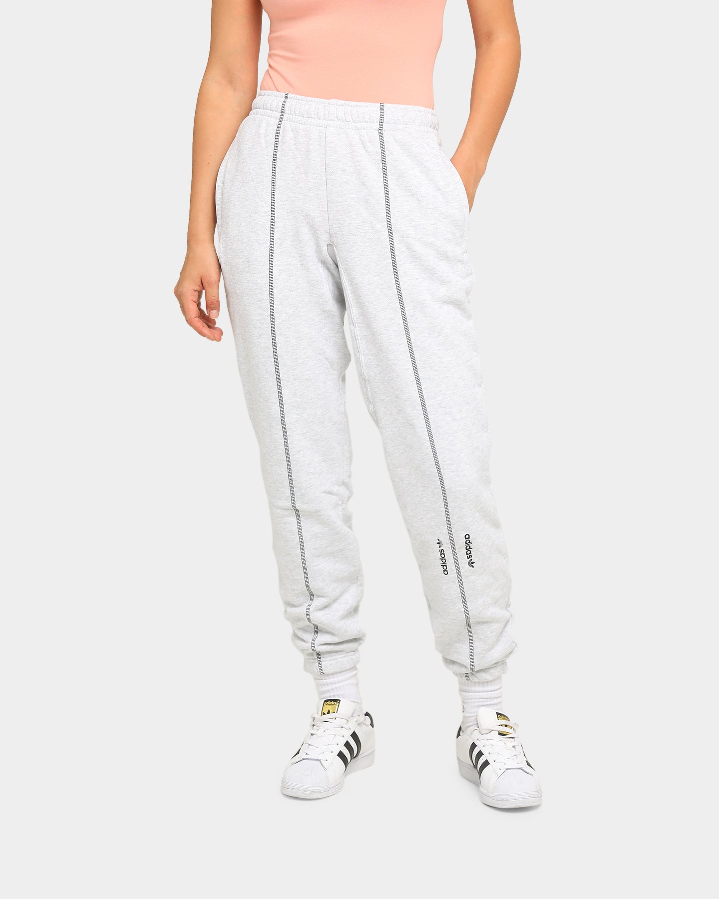 adidas grey sweatpants women's