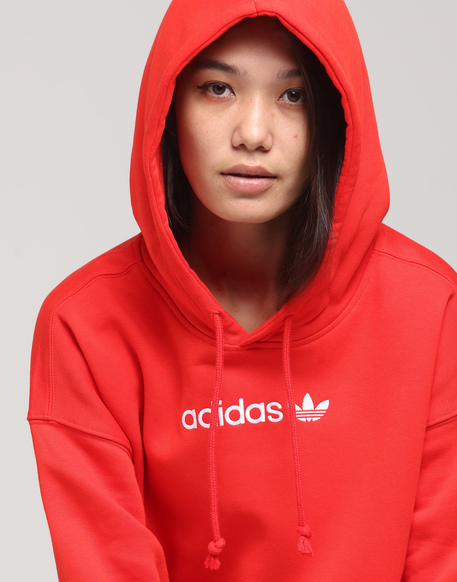 bright red adidas hoodie