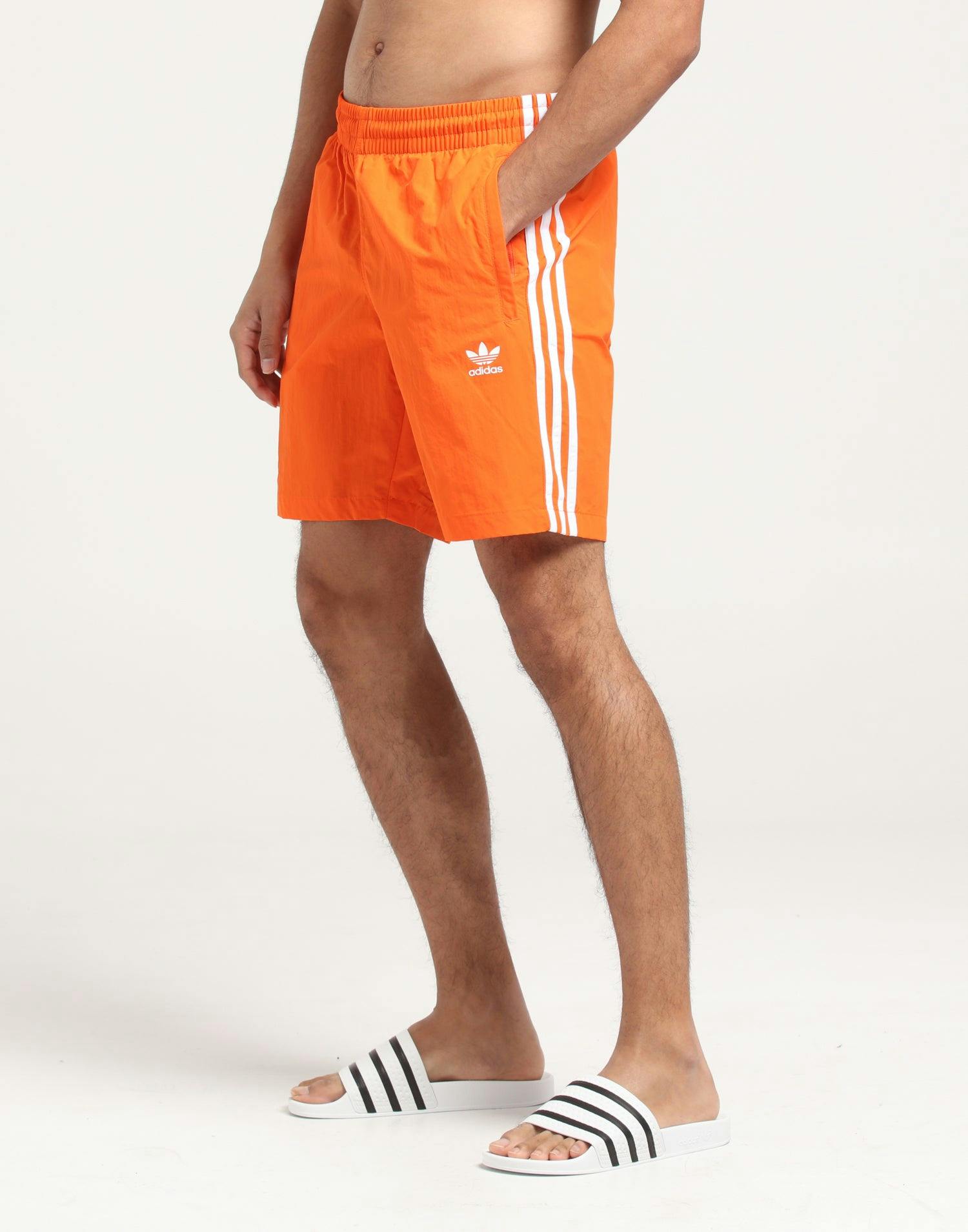 adidas 3 stripes swim shorts