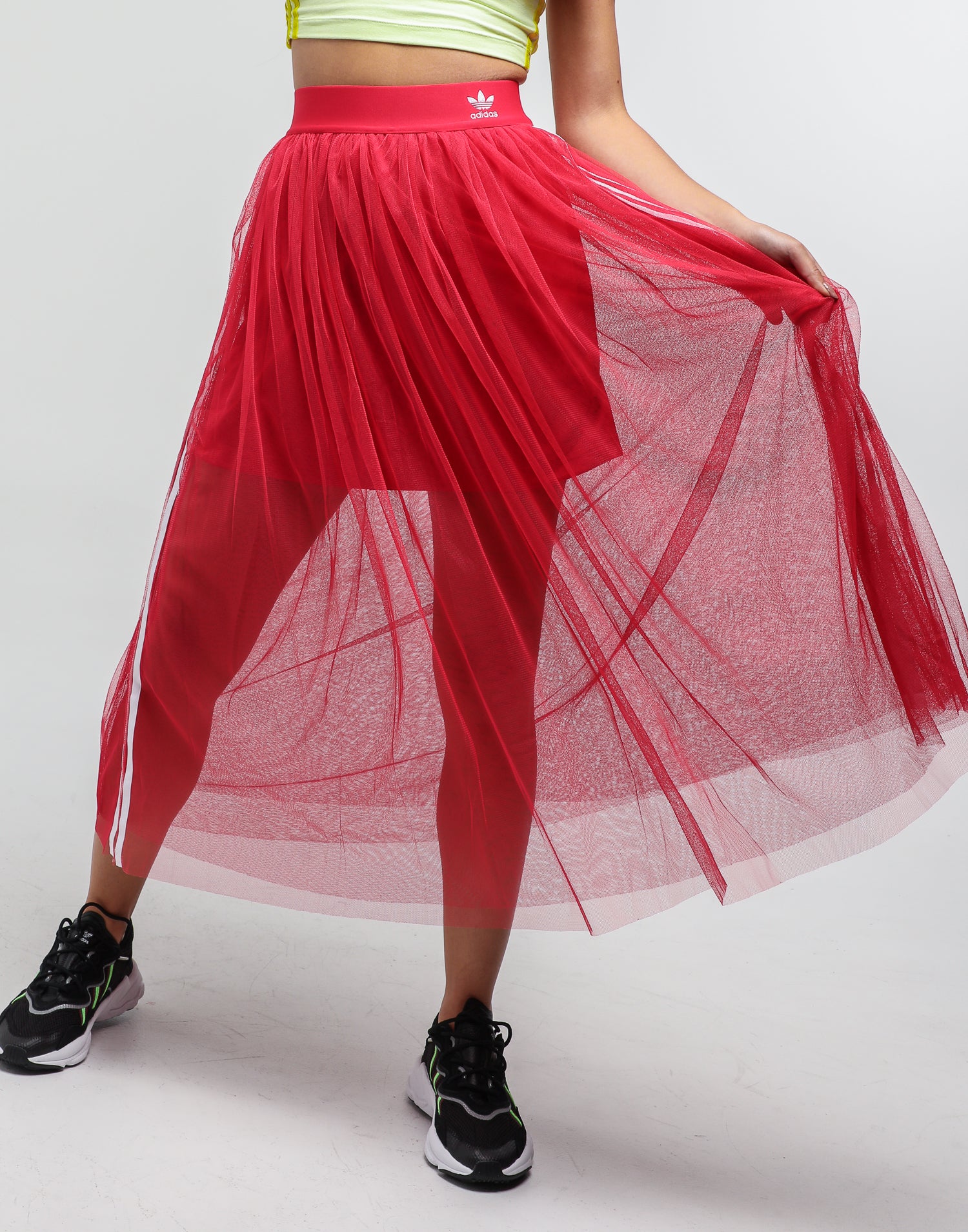 pink adidas tulle skirt