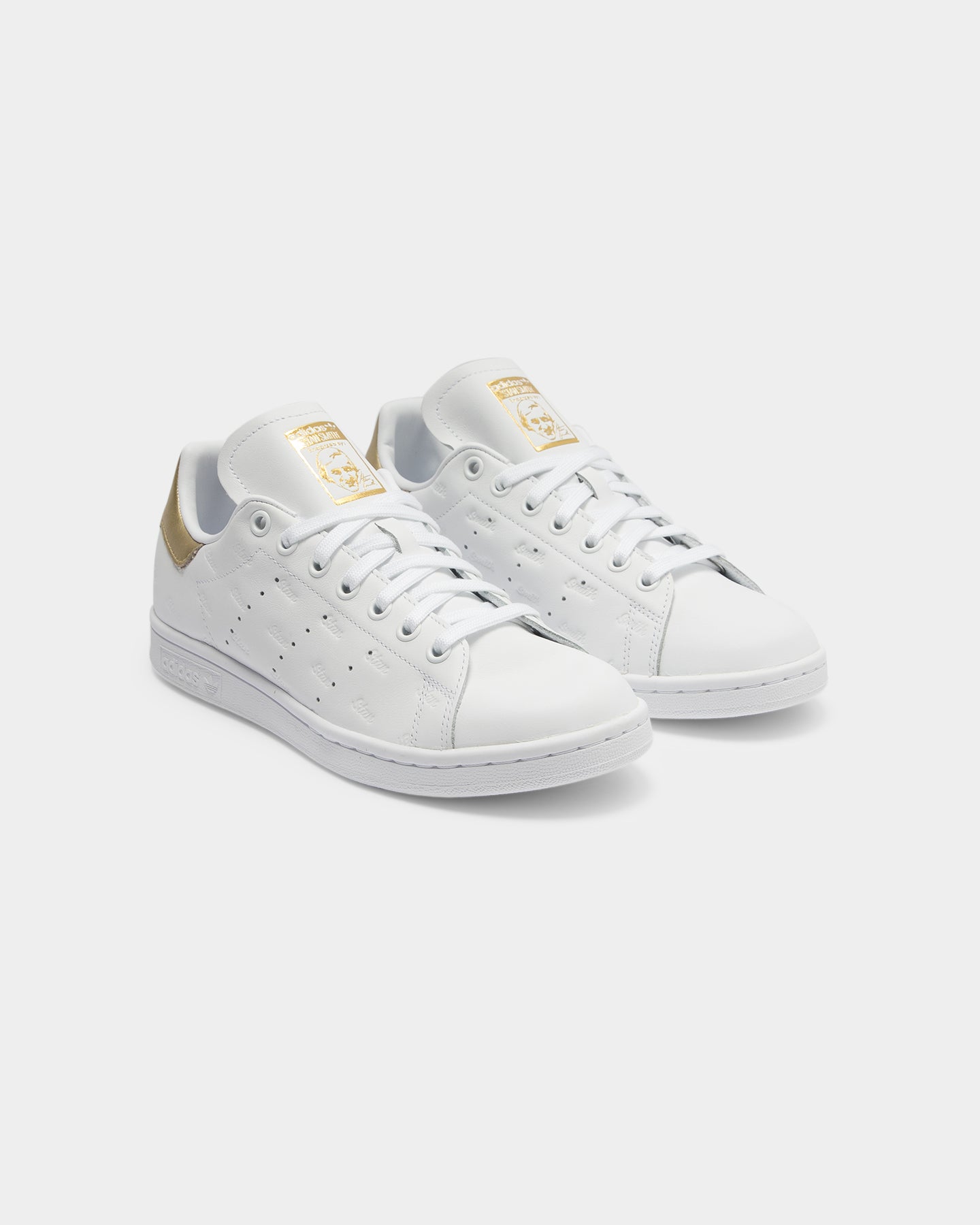 white and gold stan smith womens