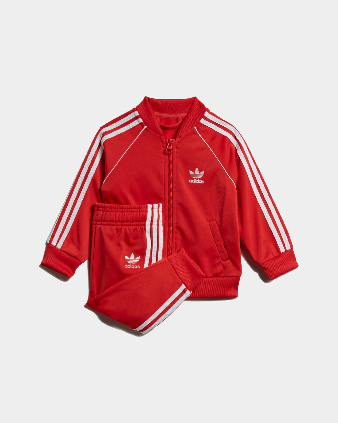 red and white adidas suit