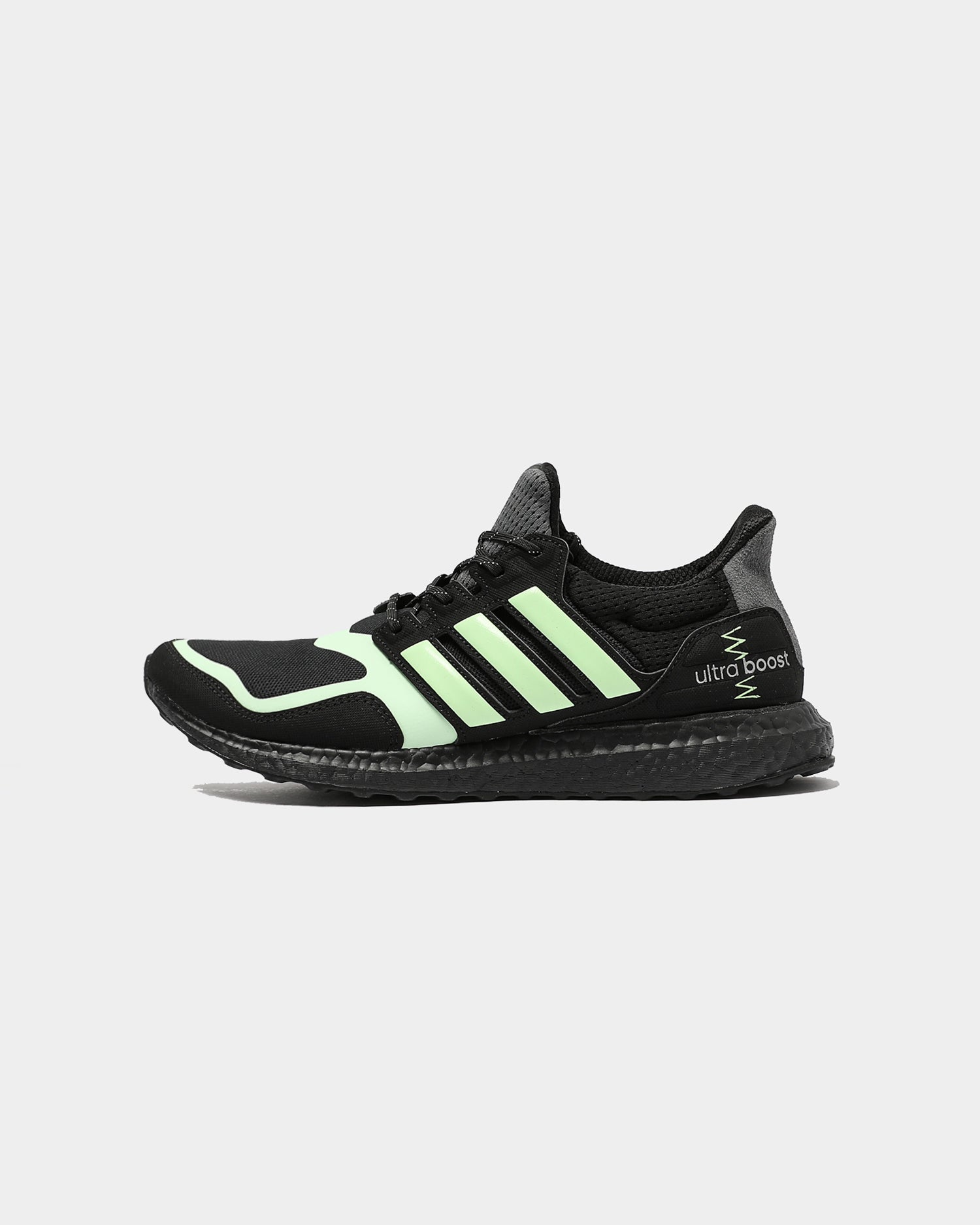 ultra boost black and green