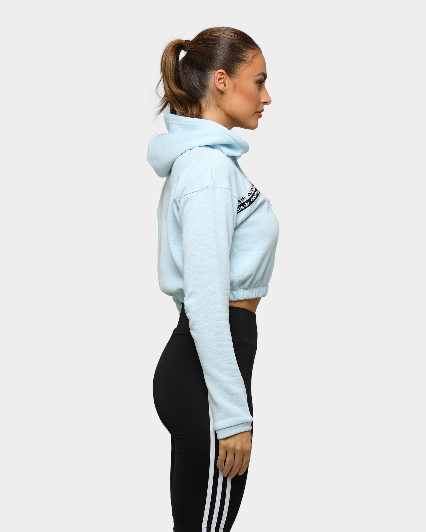 adidas logo tape hoodie