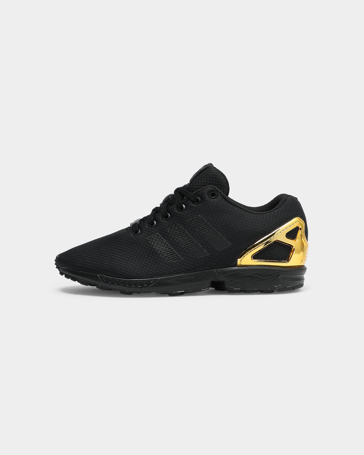 adidas shoes zx flux black and gold