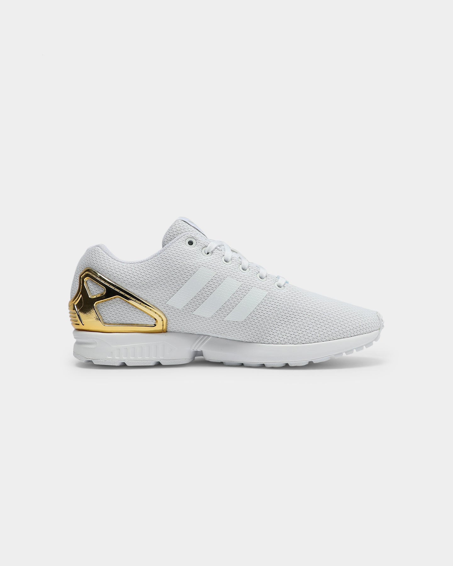 white and gold zx flux adidas