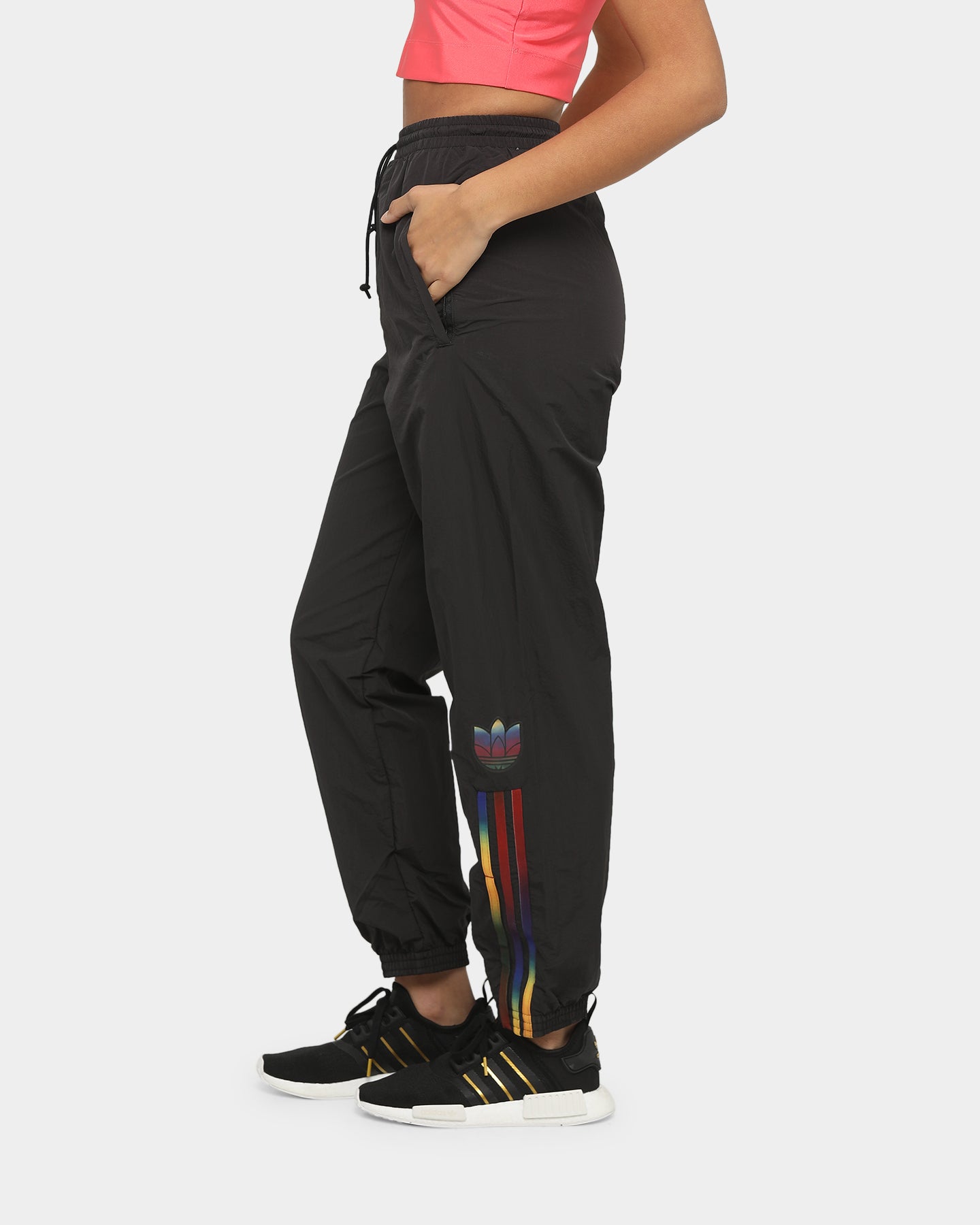 adidas rainbow track pants