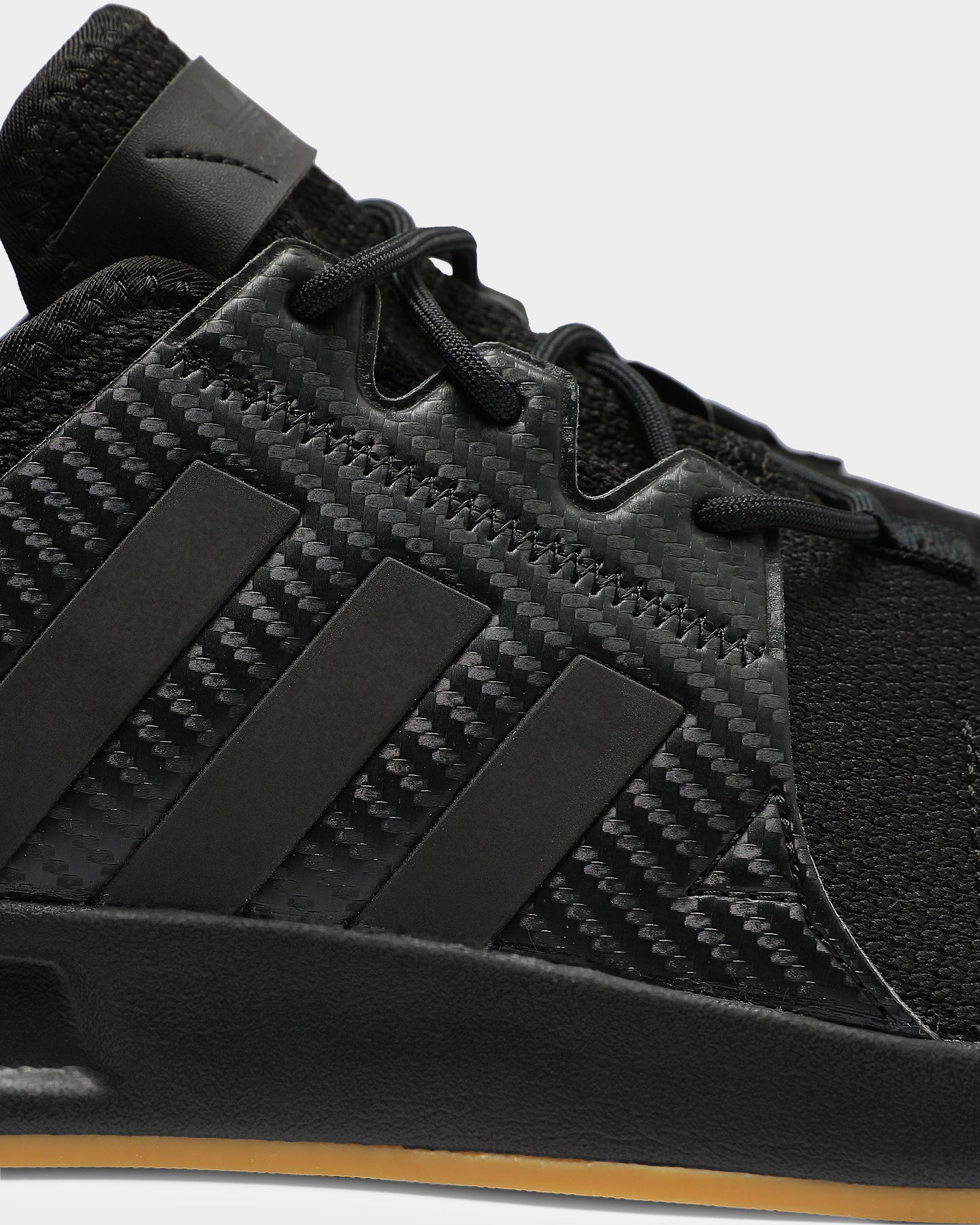 adidas x_plr knit black & gum shoes