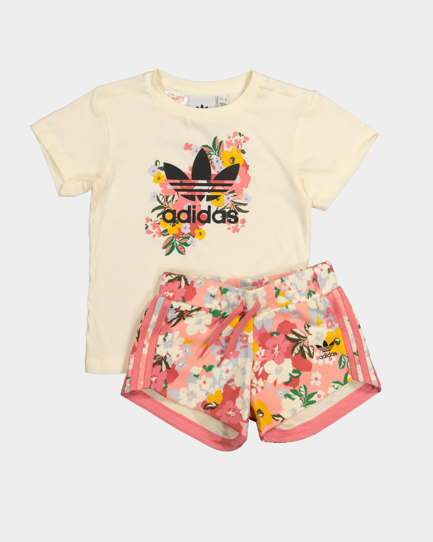 adidas floral shorts set