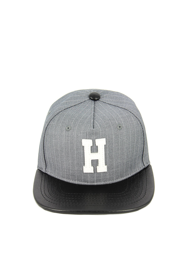 hater black leather snapback
