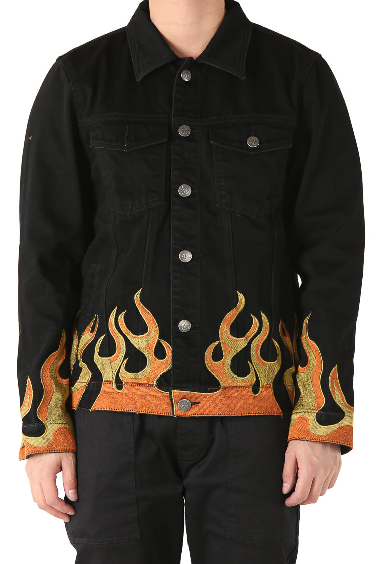 flame denim jacket mens
