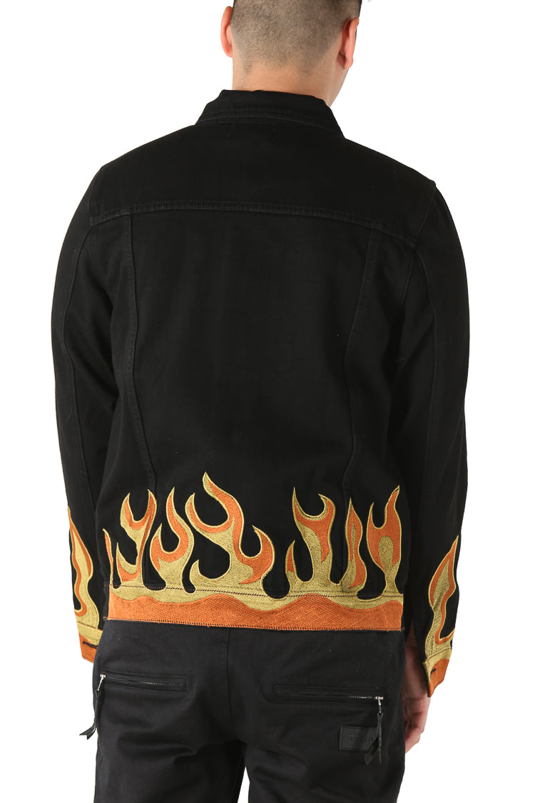 flame denim jacket mens