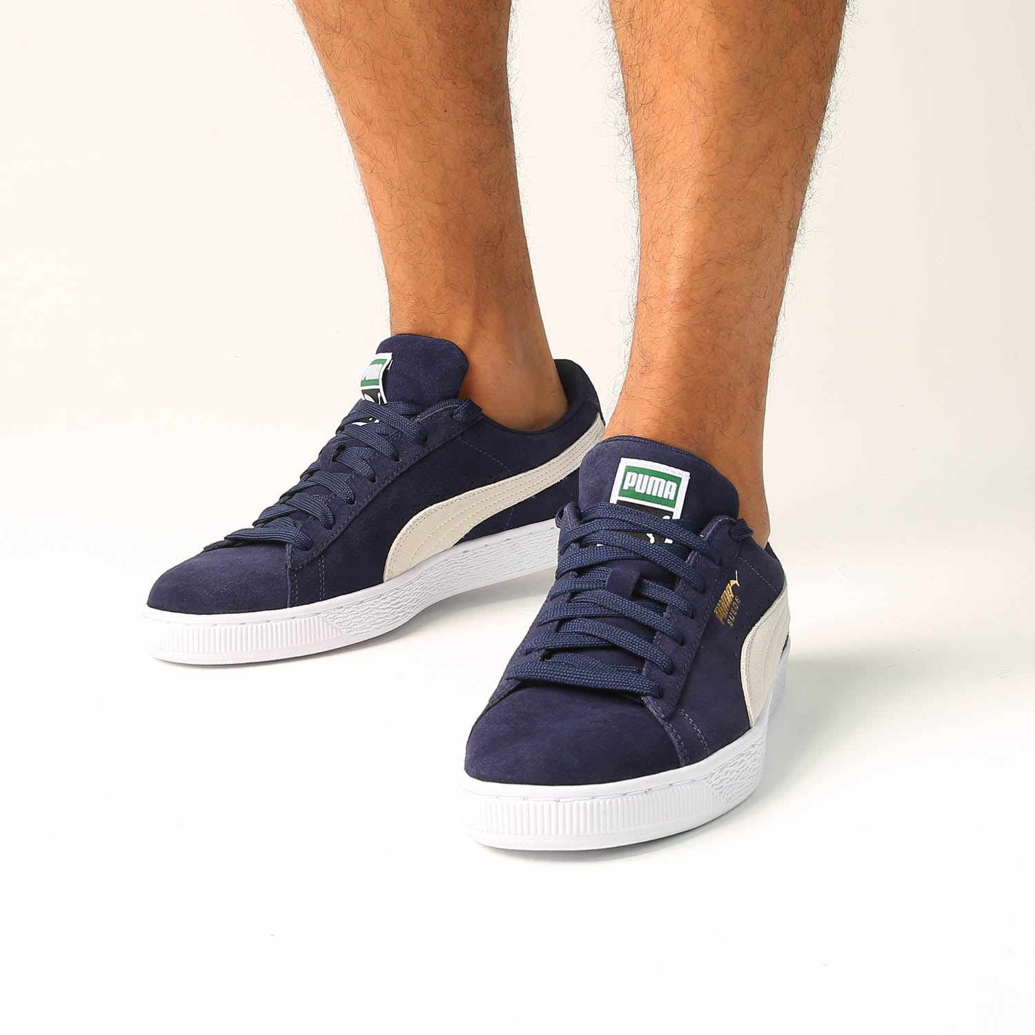 puma suede navy white