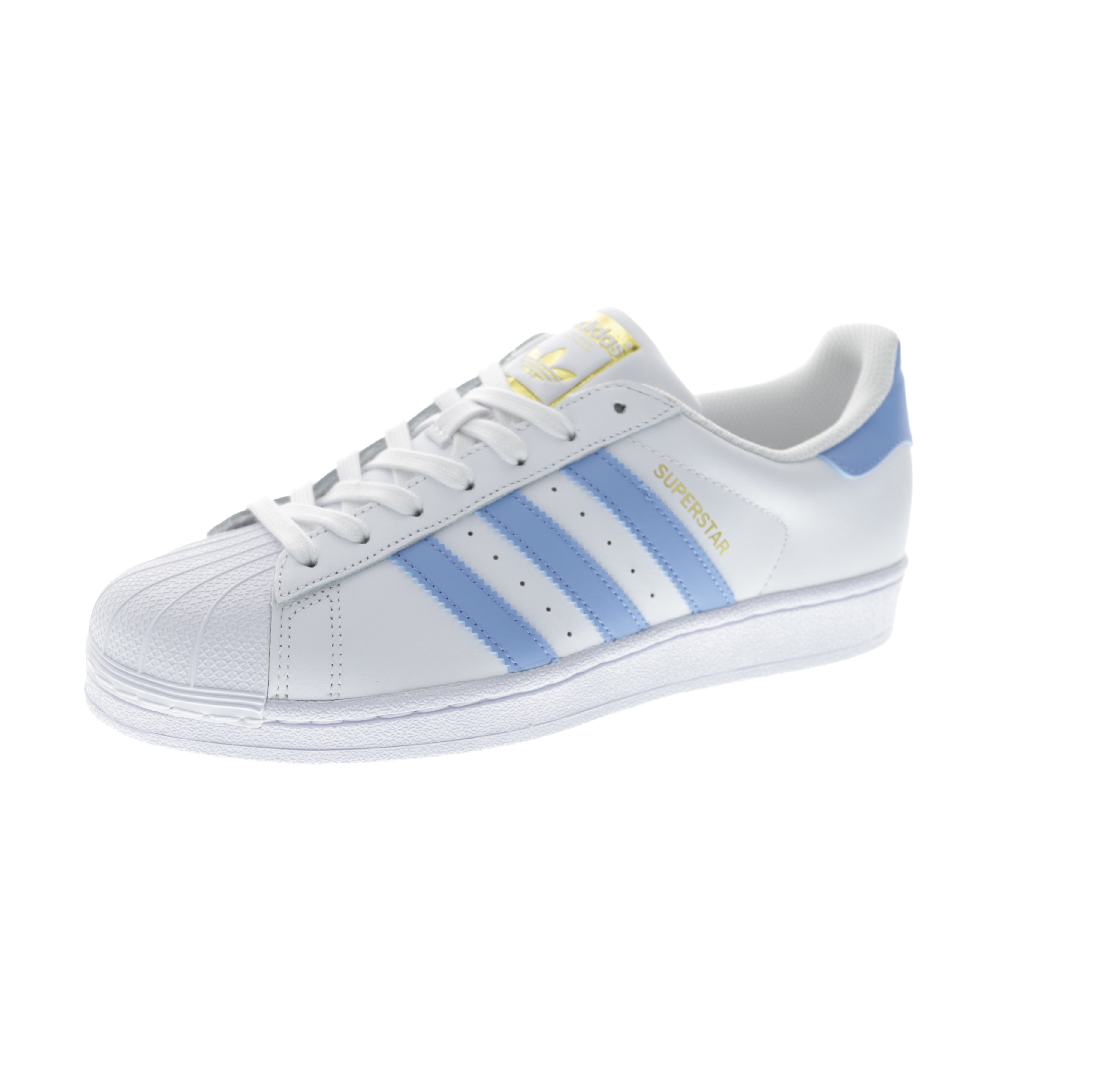 white and light blue adidas