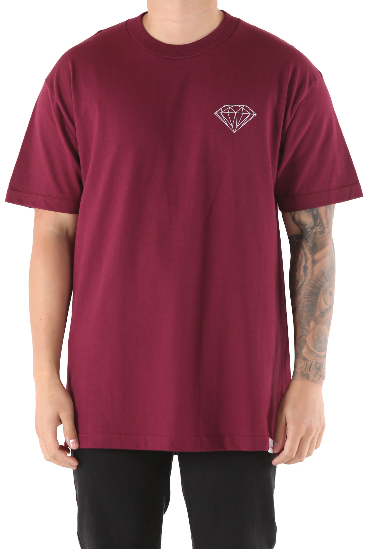 burgundy diamond supply shirt