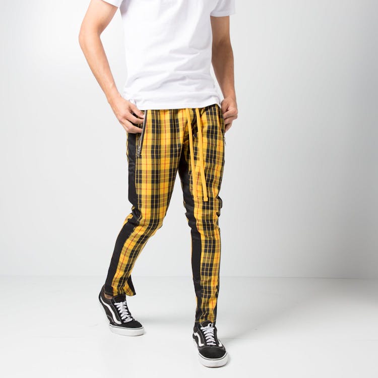 Civil Regime Clothing Mulholland Track Pants Black Yellow