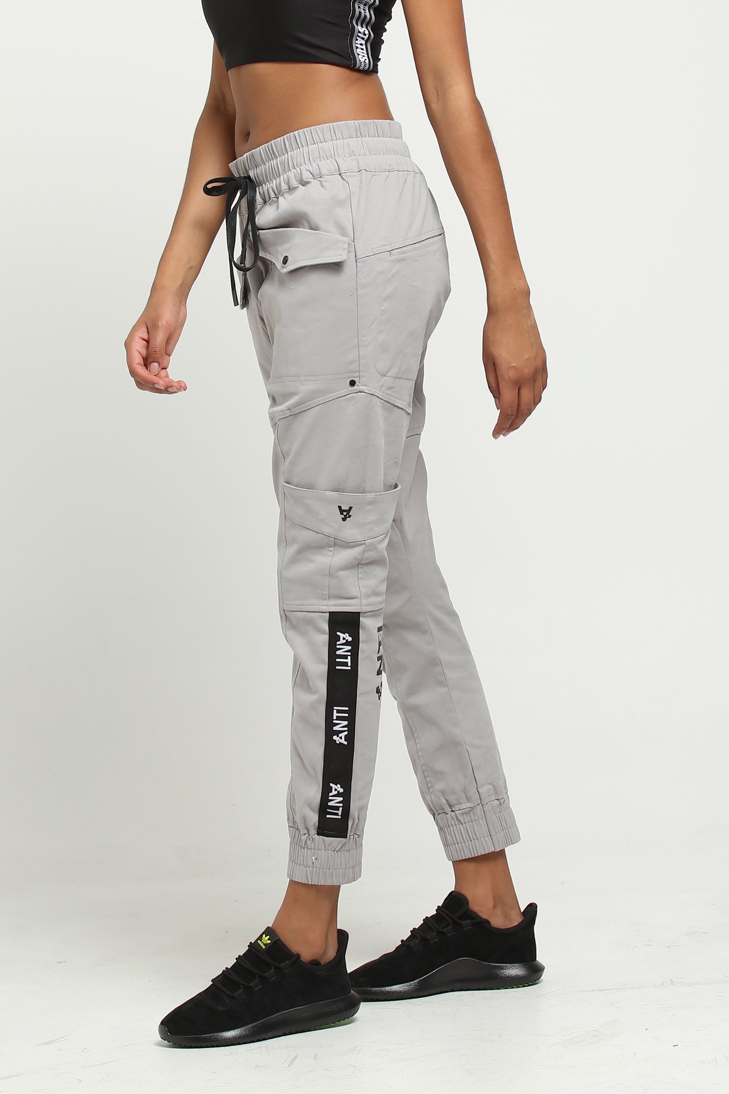 grey womens cargo pants