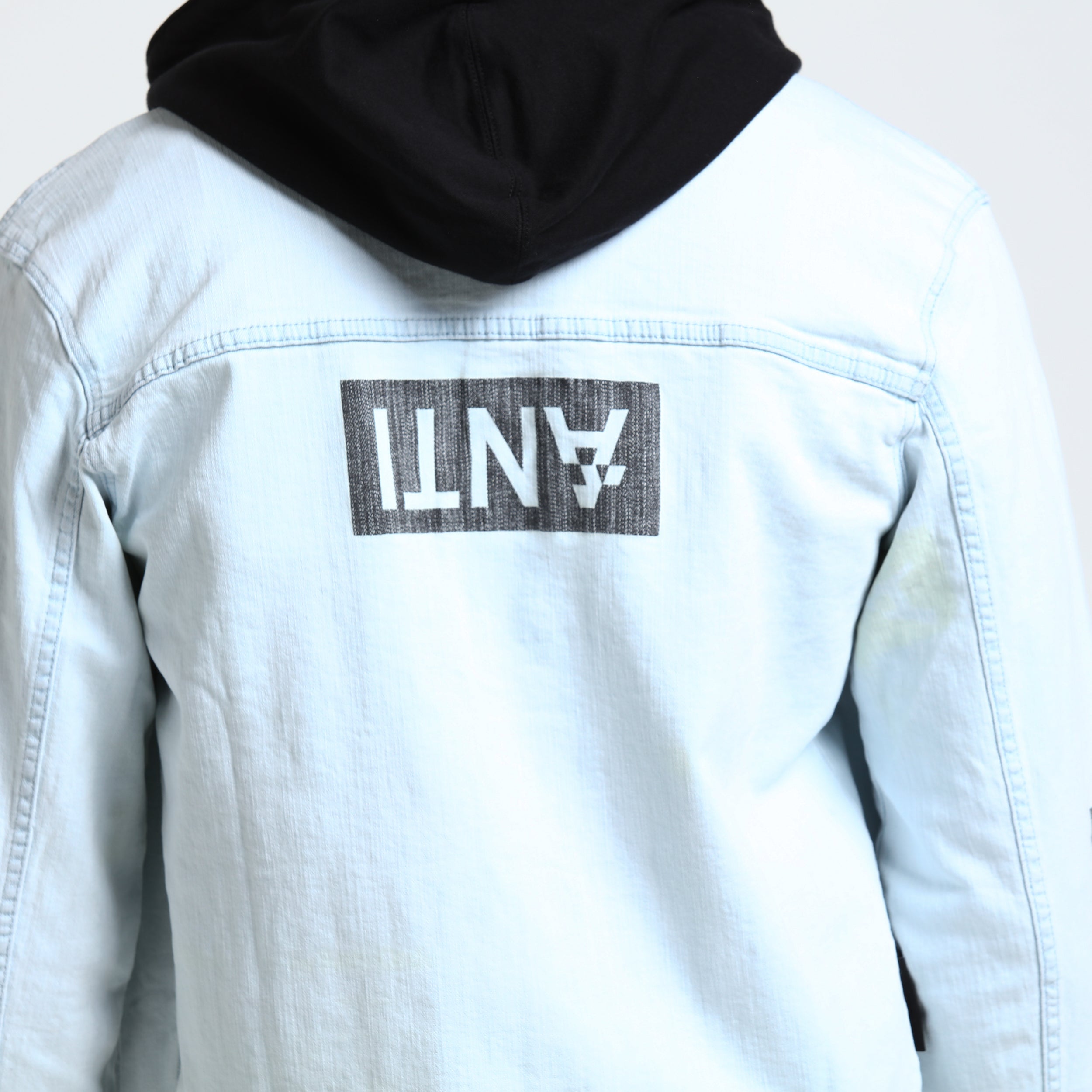 anti blue denim jacket